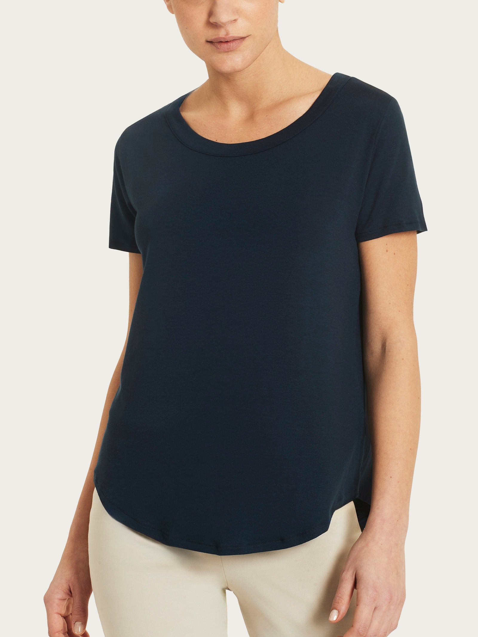 Ragno Viscosa Summer maglietta donna manica corta blu