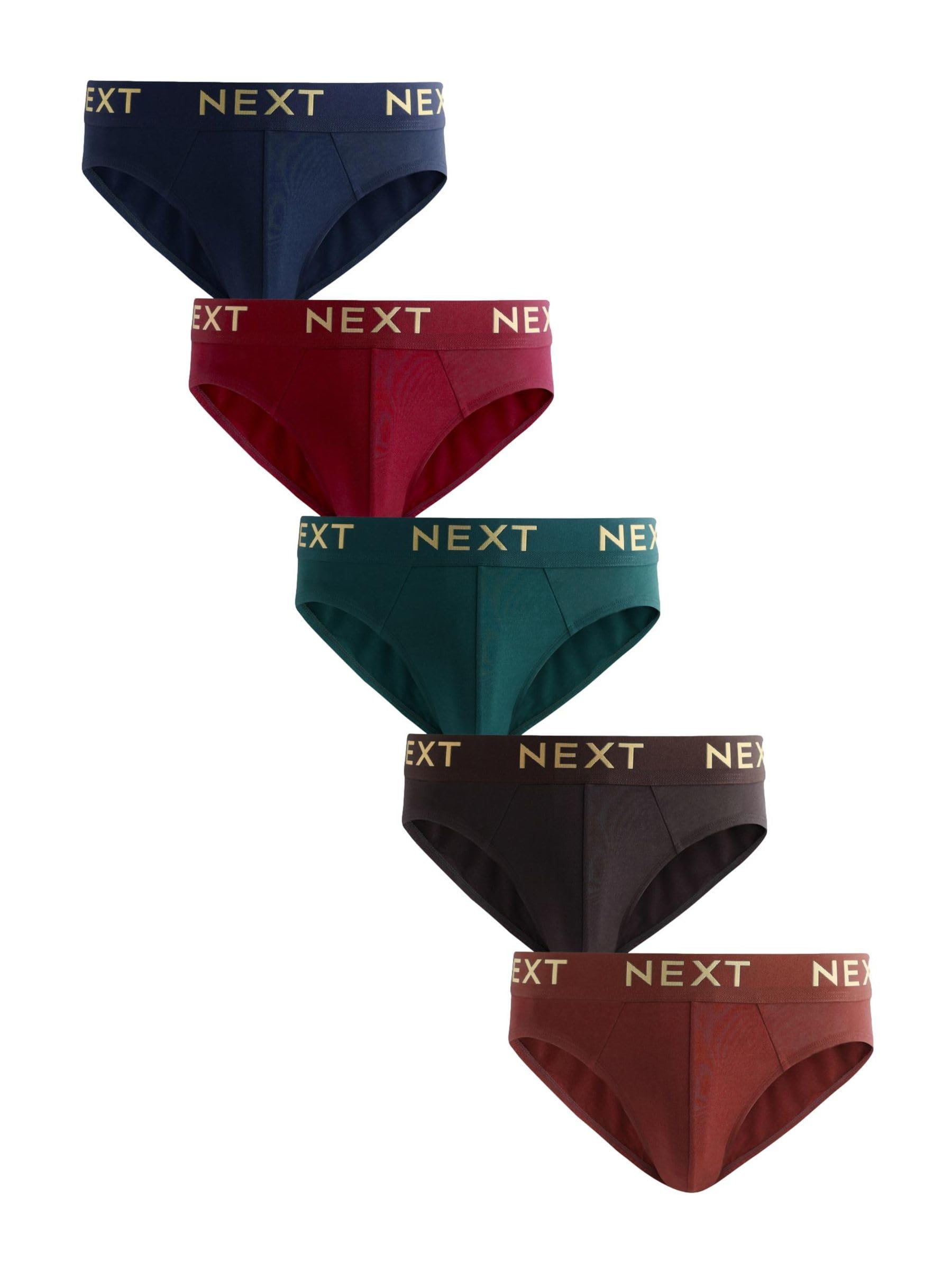 Next slip uomo misto cotone confezione da 5 rich colour