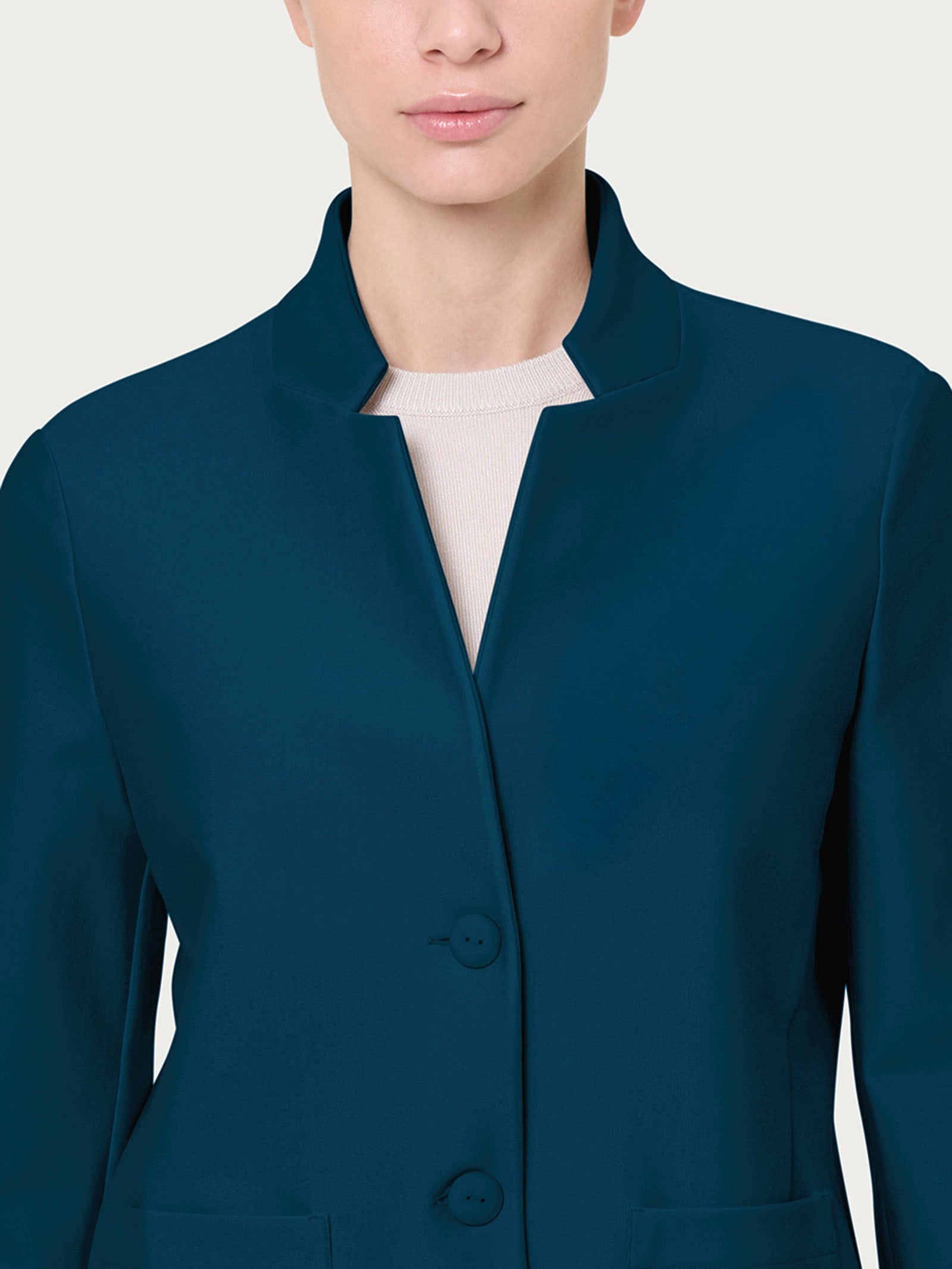 Ragno Compact Blazer corto blu reflecting pond