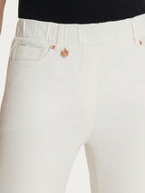 Ragno Super Denim Jeans Flare Cropped Bianchi denim leggero