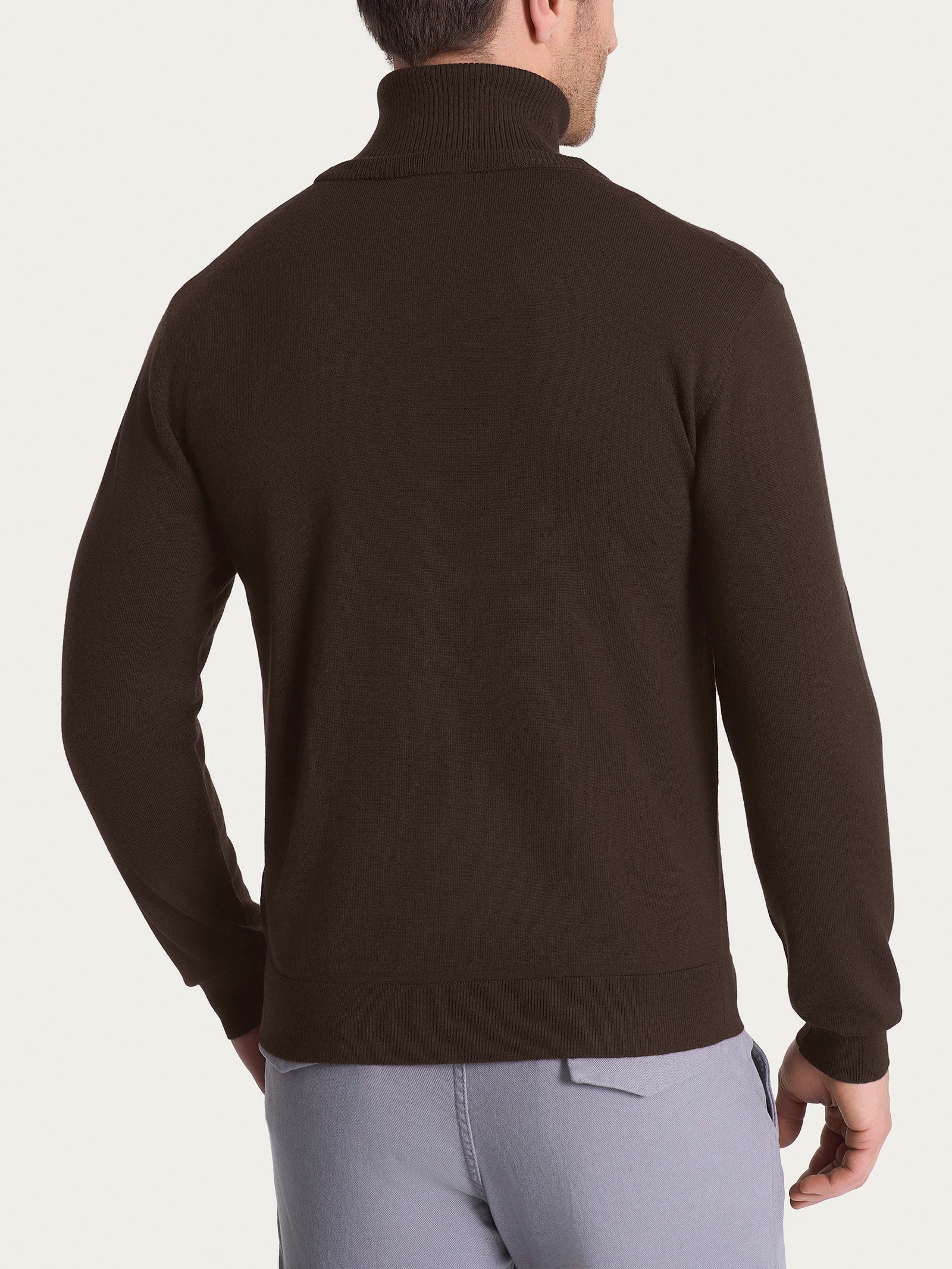 Ragno Cardigan Uomo Merino Soft Chocolate Torte Scollo V
