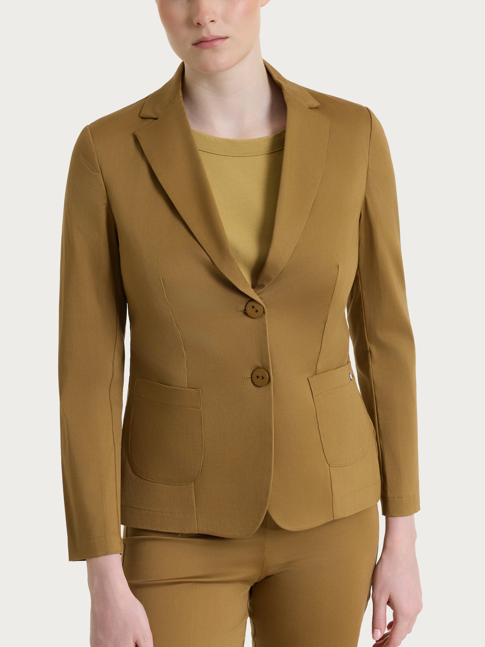 Ragno Satin Power blazer 2 bottoni cotone verde regular