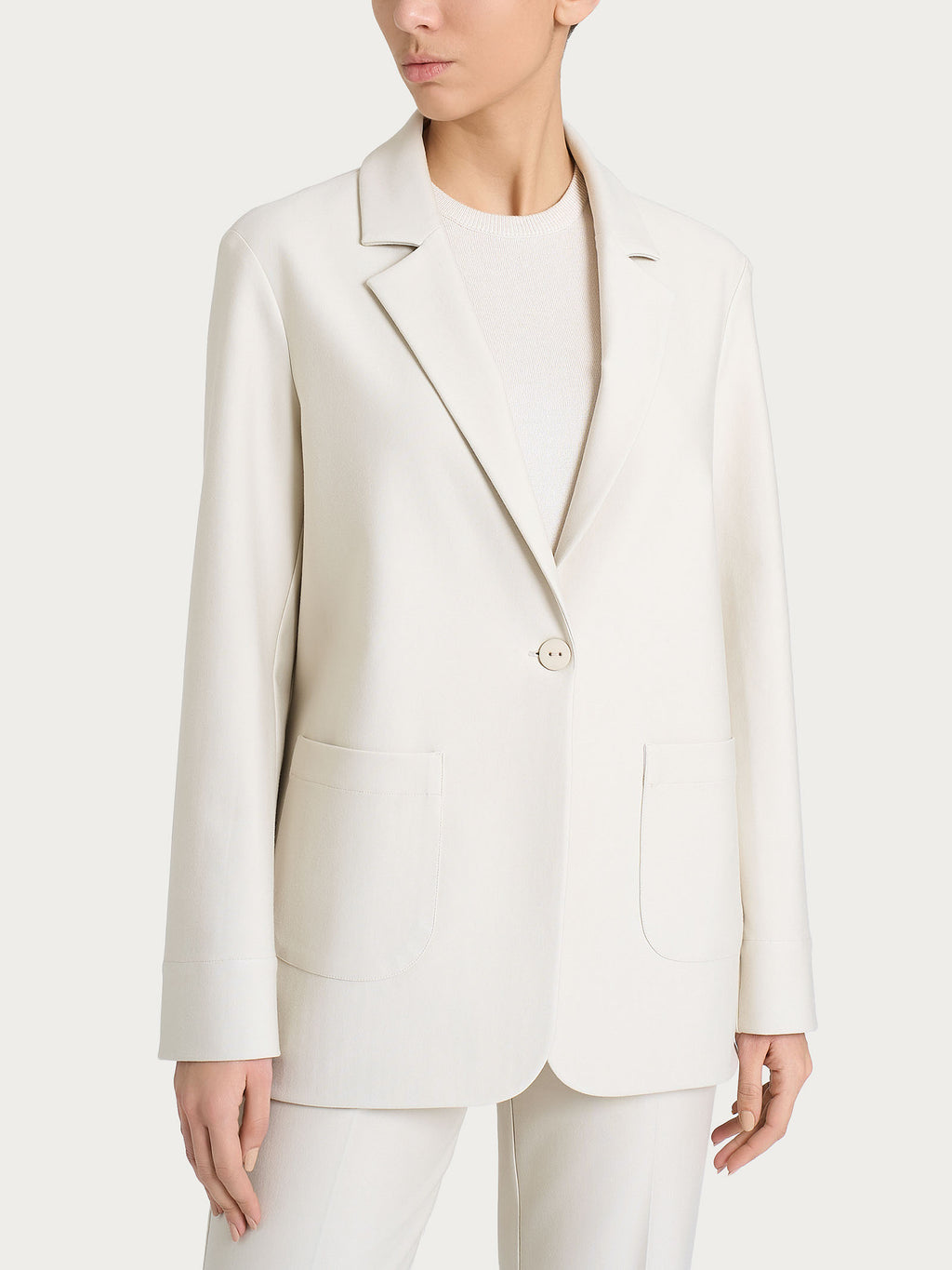 Ragno Compact Champignon blazer over monopetto elasticizzato