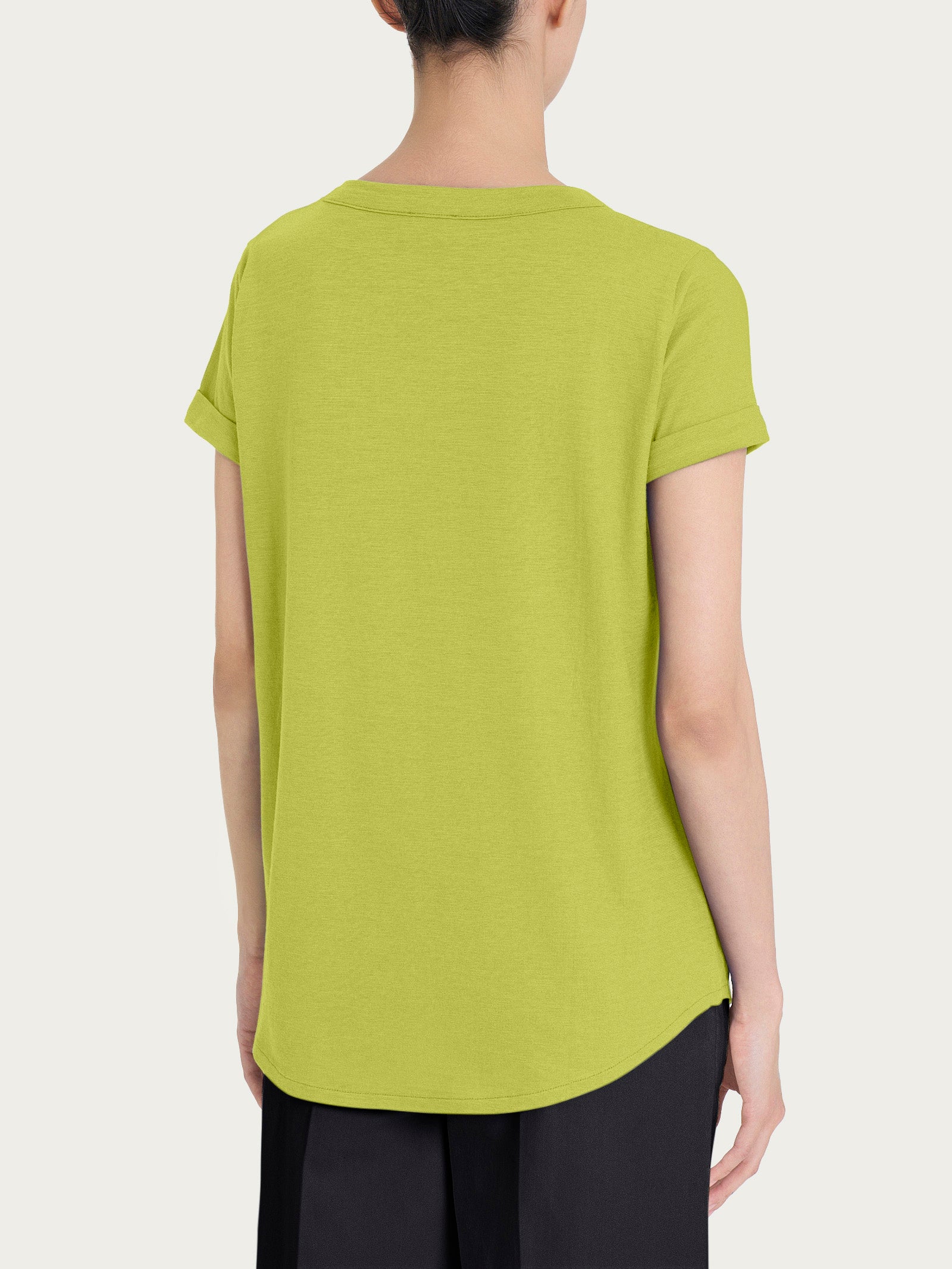 Ragno Scollo a V Maglietta Cotone Grenoble Green