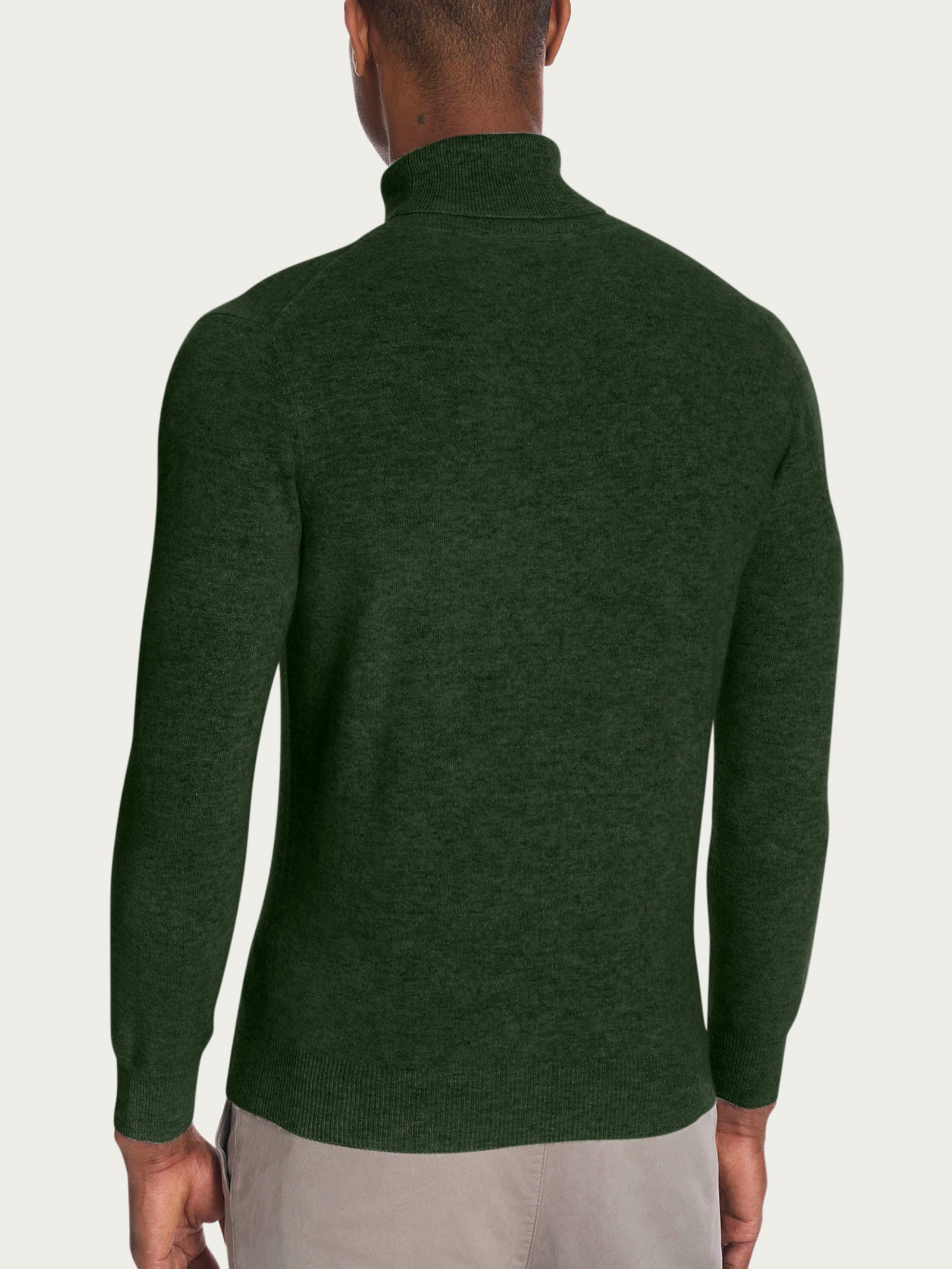 Ragno Cashmerino maglia dolcevita uomo Kombu Green Mel.