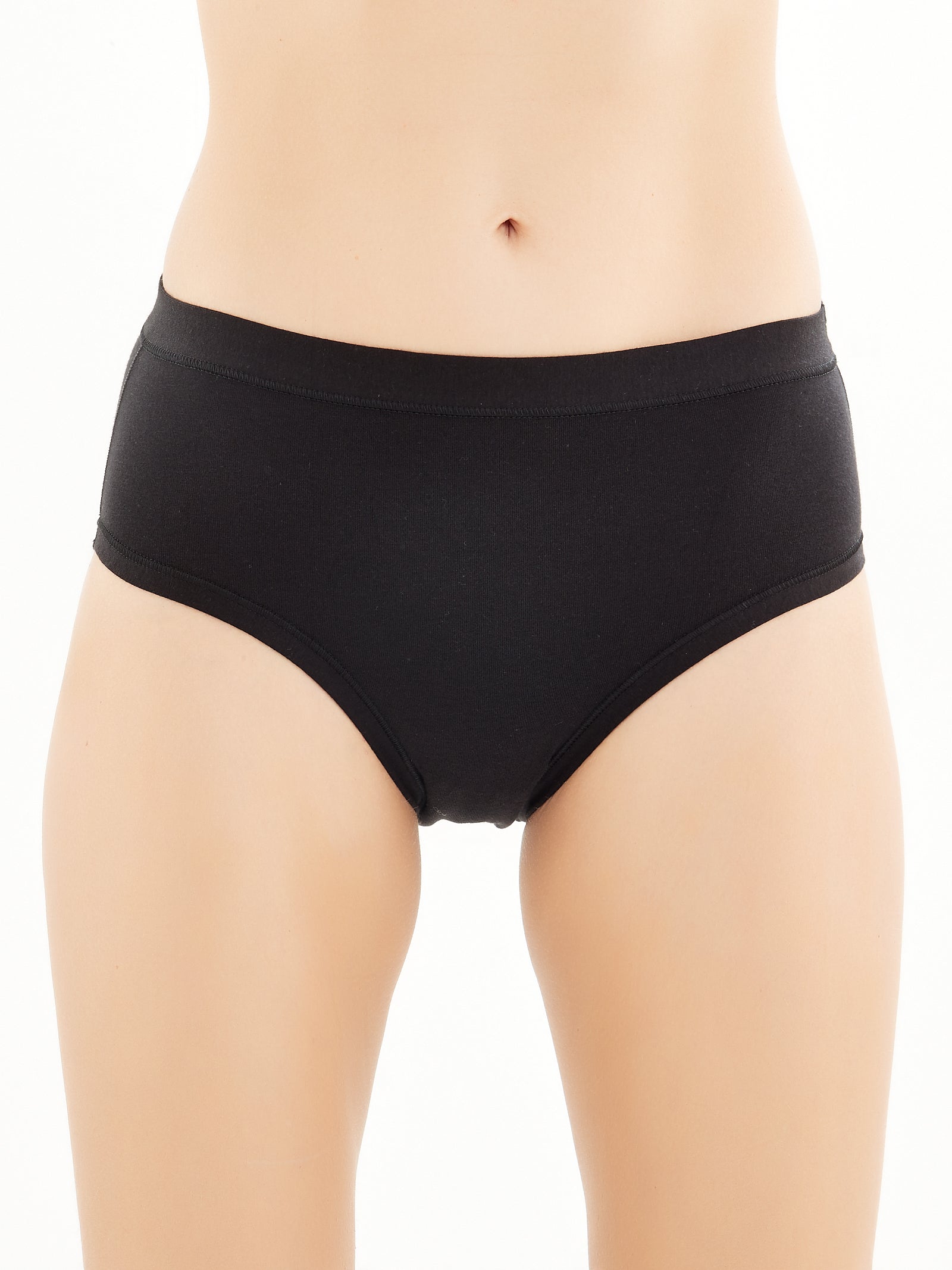 Ragno Comfort slip midi Nero Bipack cotone invisibile