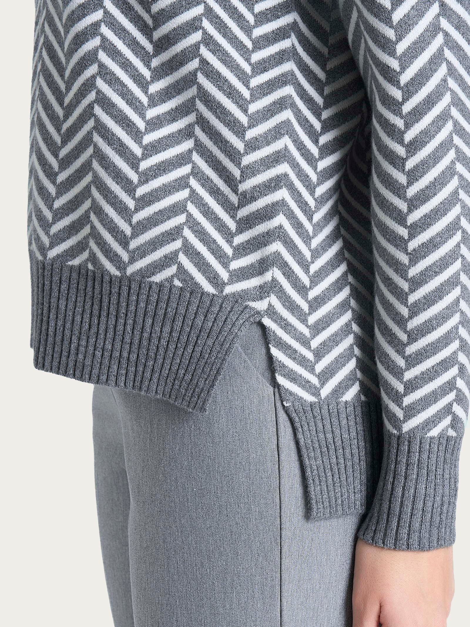 Ragno Super Soft maglia girocollo Fant Ferro Mel fantasia spigata
