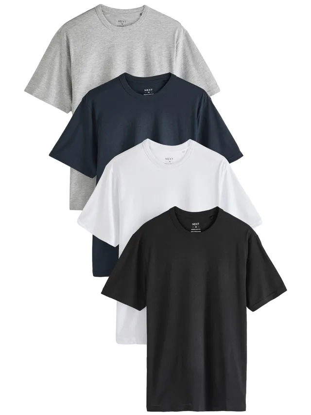 Next T-Shirt Girocollo Uomo Basic Confezione 4 Cotone