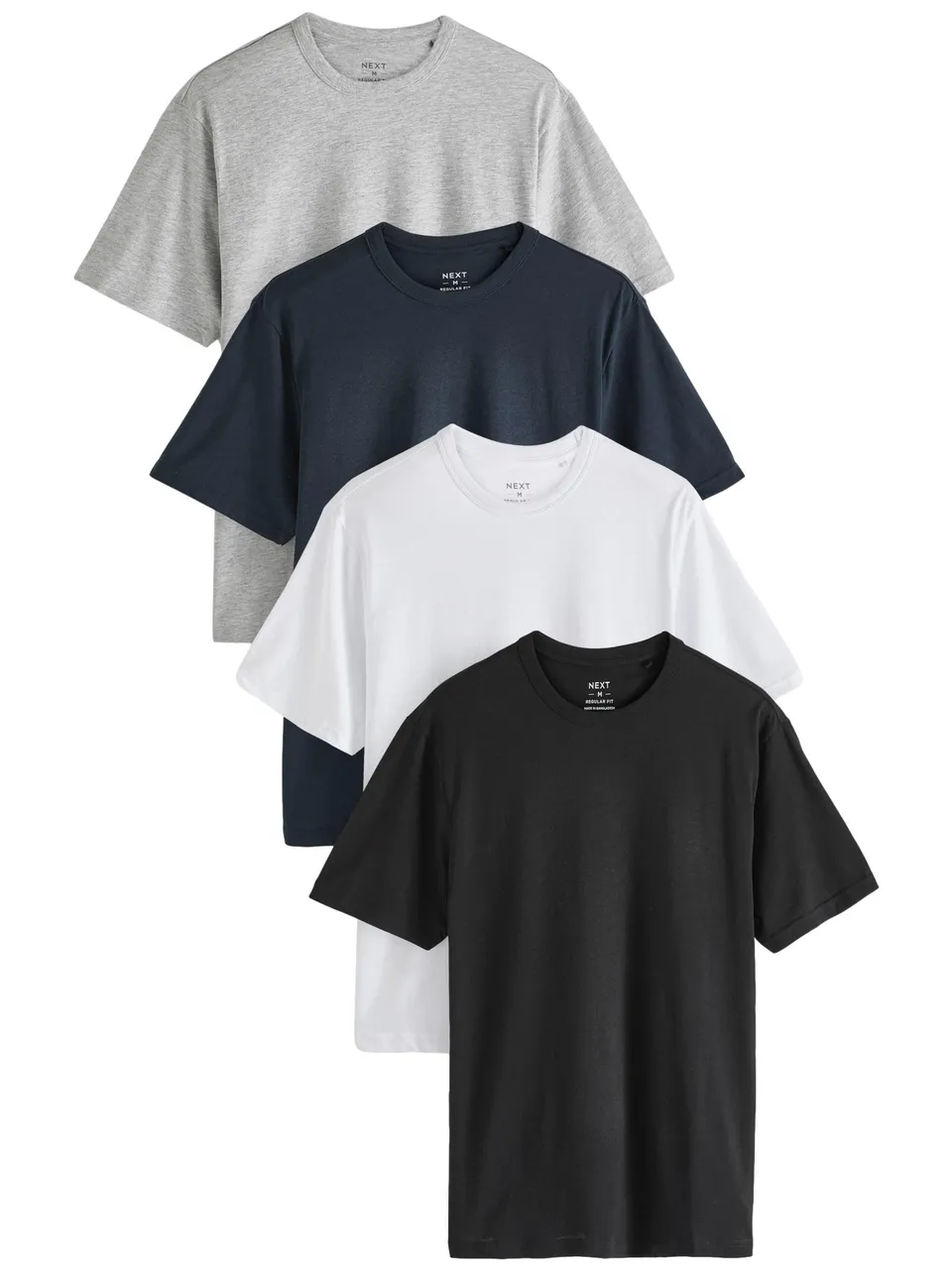 Next T-Shirt Girocollo Uomo Basic Confezione 4 Cotone