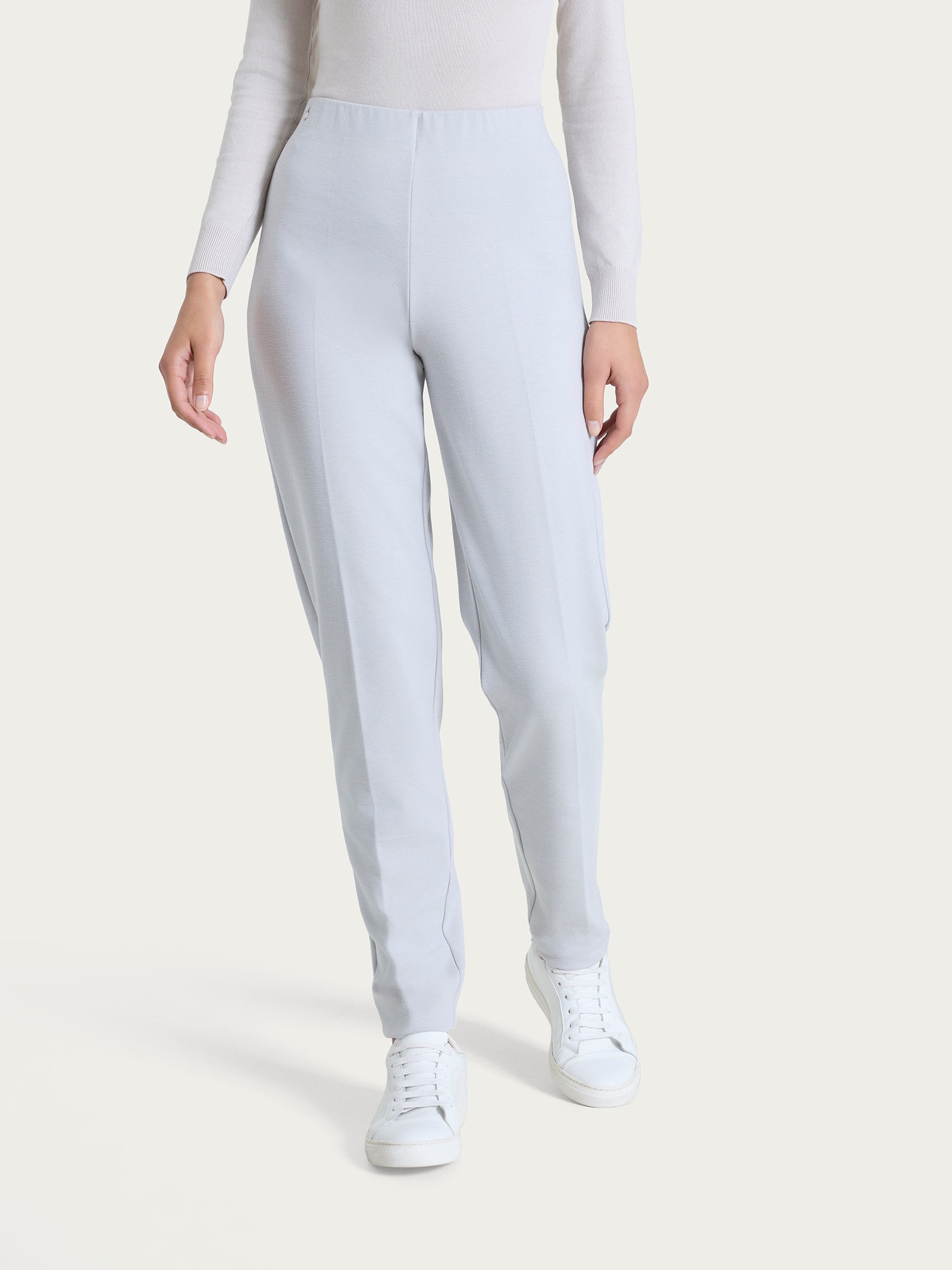 Ragno Compact pantalone sigaretta ghiaia skinny cashmere