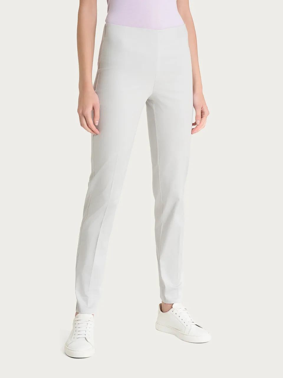 Ragno Satin Power pantaloni sigaretta Dawn Blue con spacco
