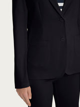 Ragno Satin Power blazer due bottoni nero cotone elasticizzato