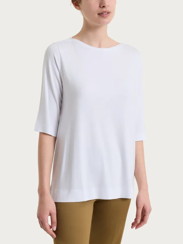 Ragno Viscosa Summer maglietta manica 3/4 Bianco