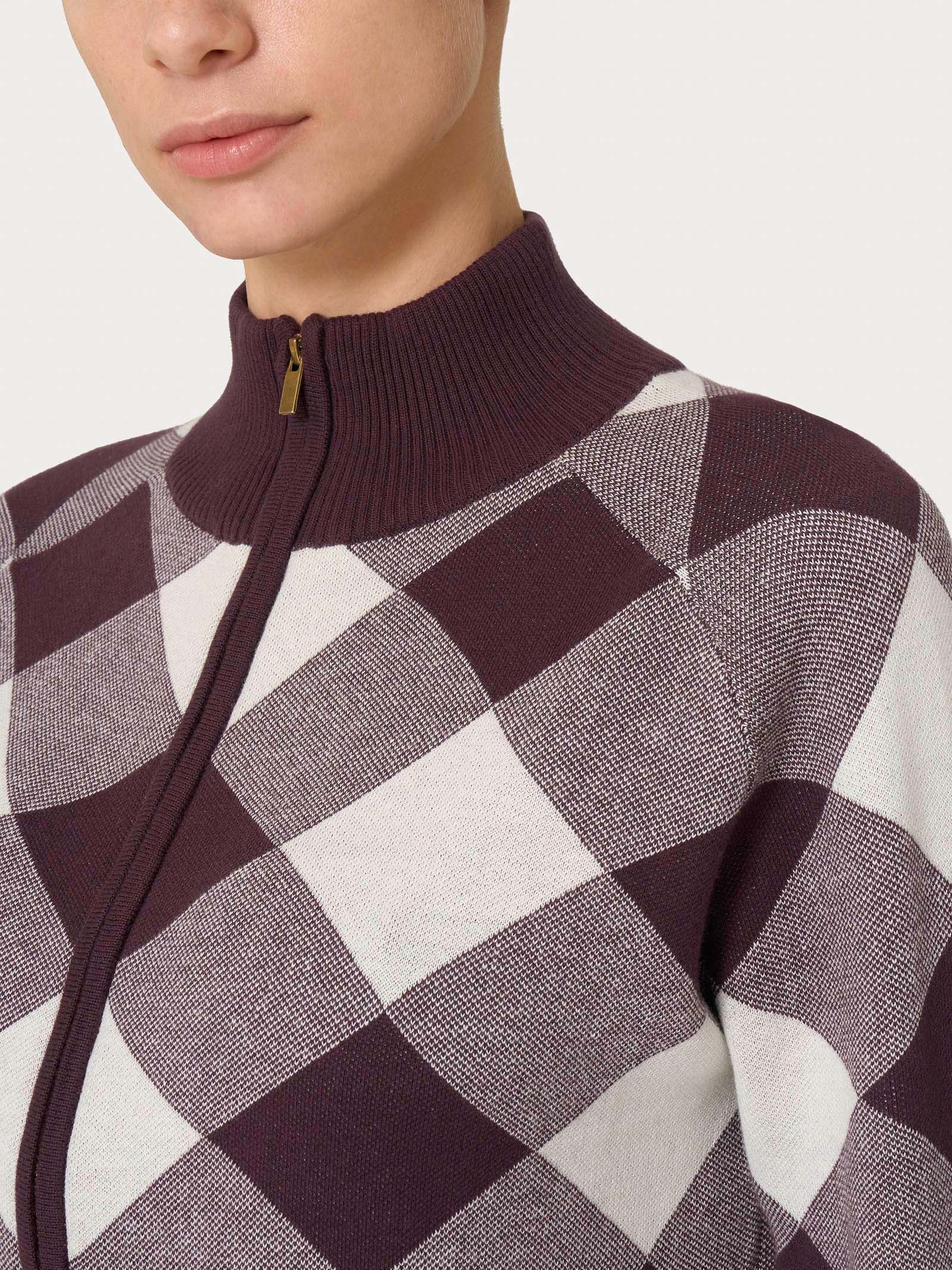 Ragno Winter Cotton bomber donna zip viola Plum Perfect