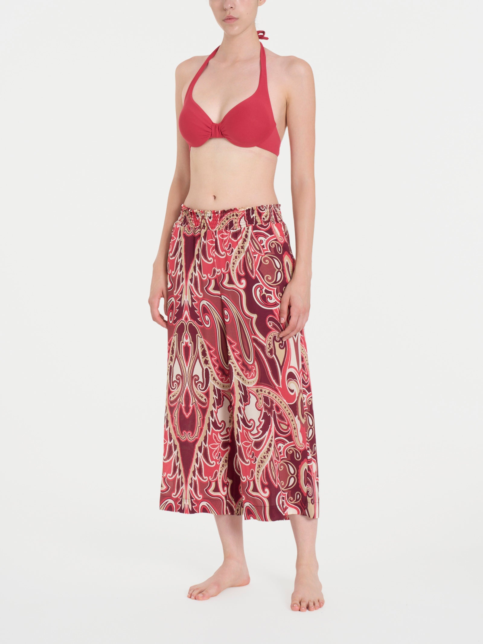 Ragno EcoSeta pantalone pinocchietto Rasperry Wine