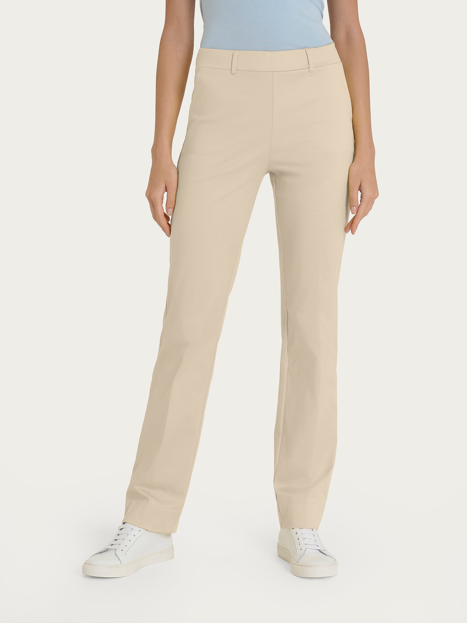 Ragno Satin Power Pantalone Straight Leg Wood Ash