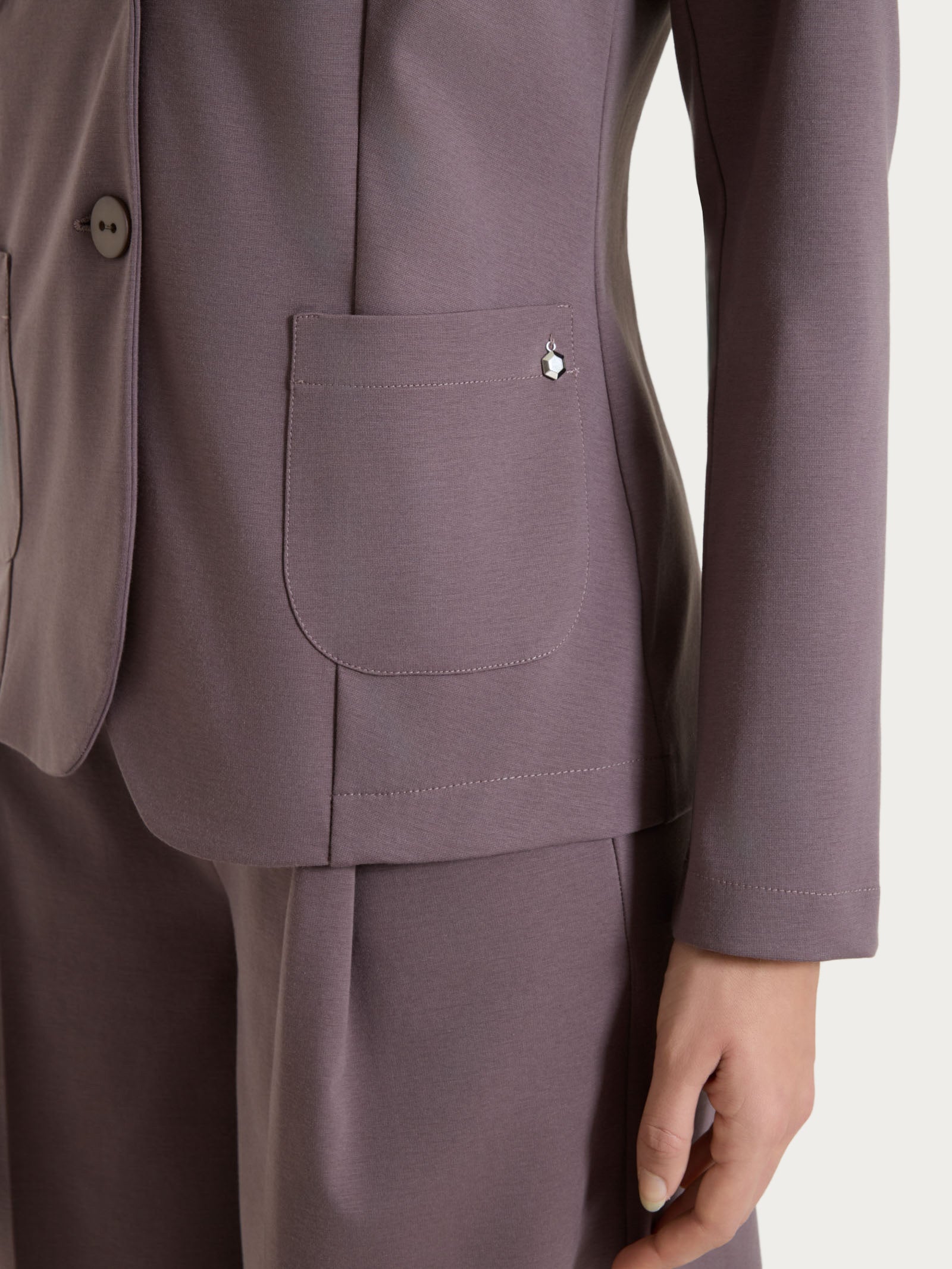 Ragno Compact Light blazer Plum Truffle due bottoni