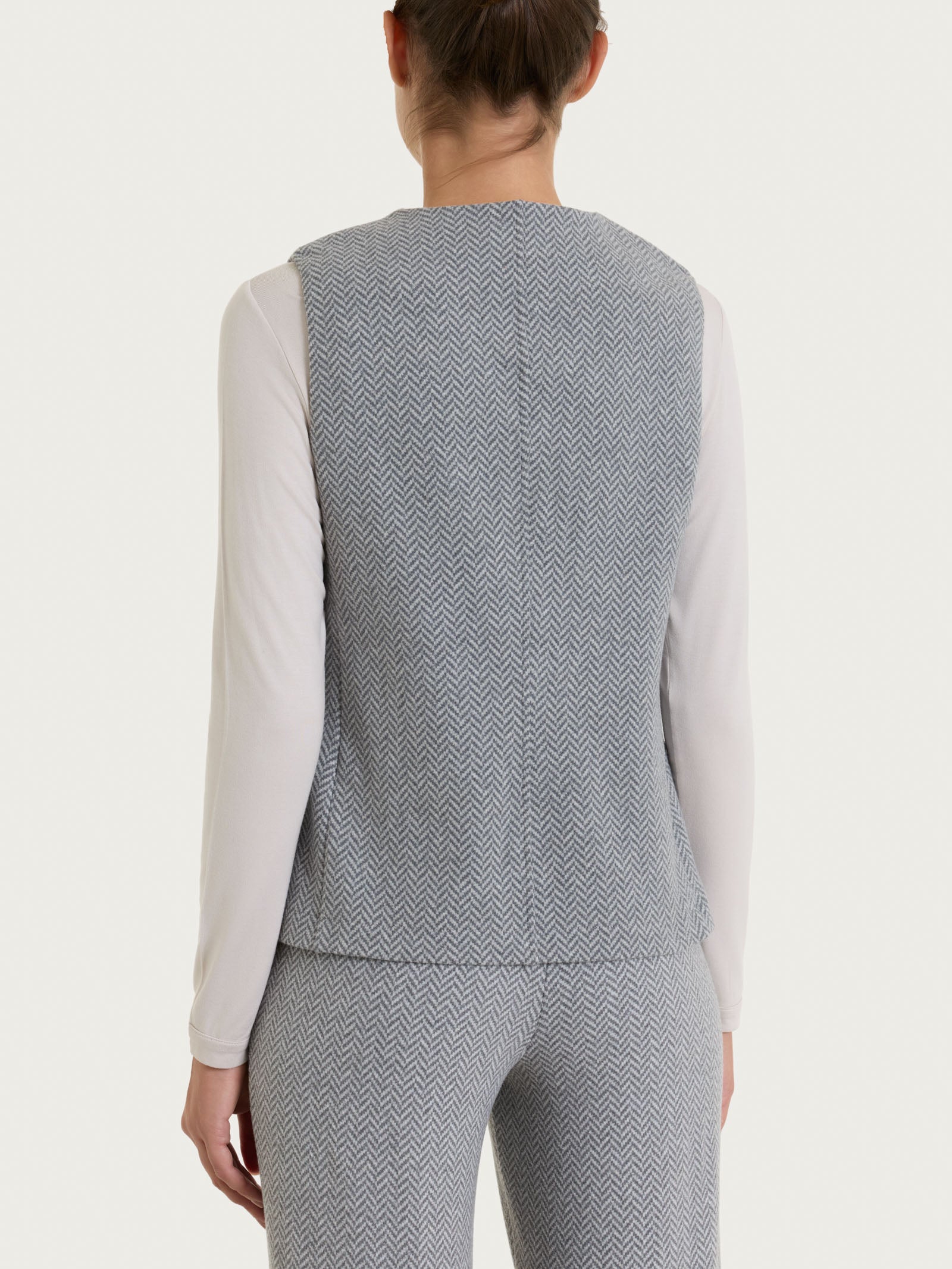 Ragno Eco Jacquard gilet grigio 4 bottoni