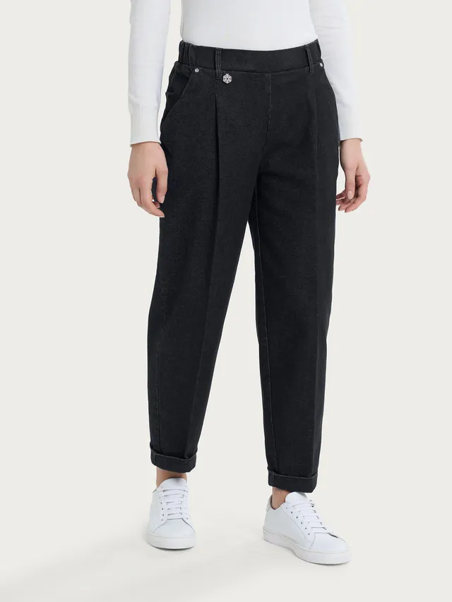 Ragno Super Denim Jeans carota Antracite tapered elasticizzato