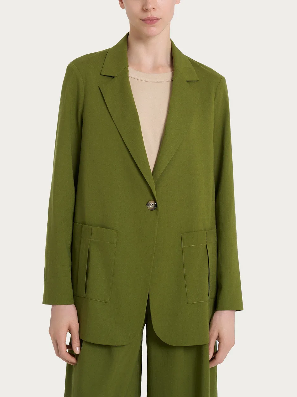Ragno Super Natural blazer destrutturato Sphagnum tencel