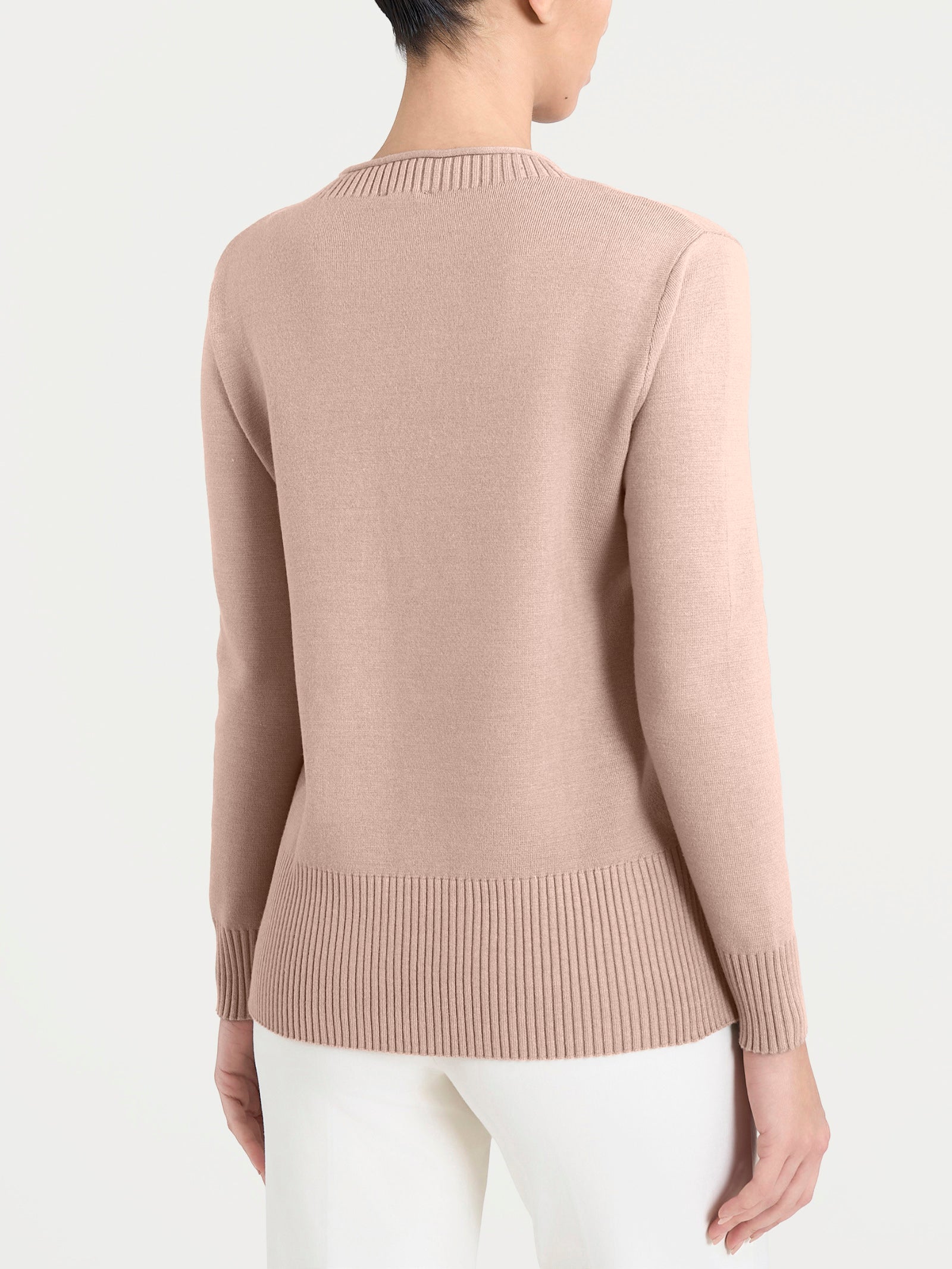 Ragno Super Soft maglia girocollo Cameo Rose boxy