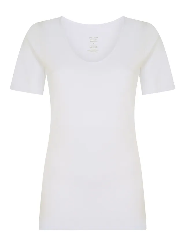 Ragno Caldo Cotone Maglietta scollo V White puro cotone
