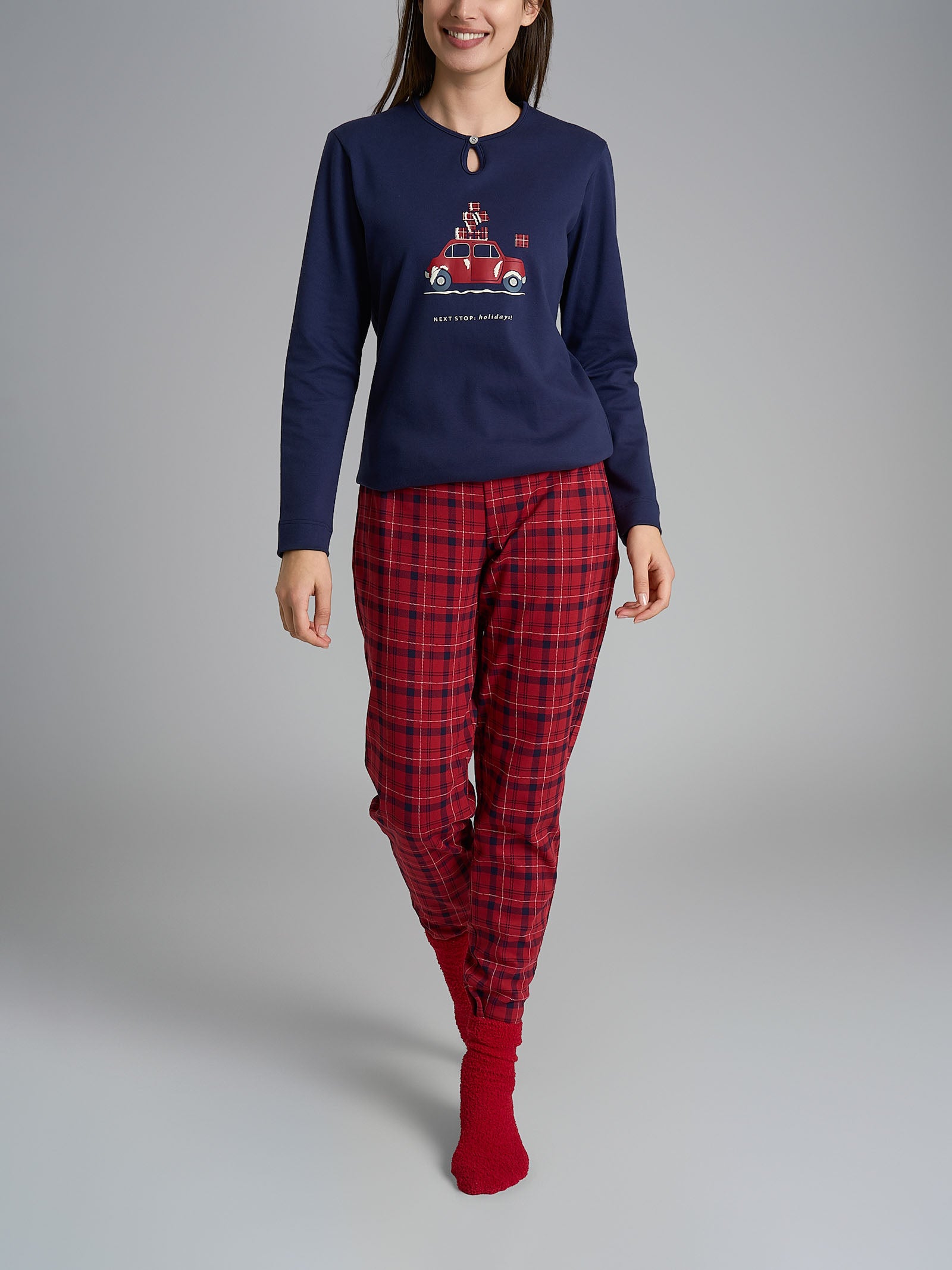 Ragno Jersey Cotone Pigiama Goccia Interlock Scarlet