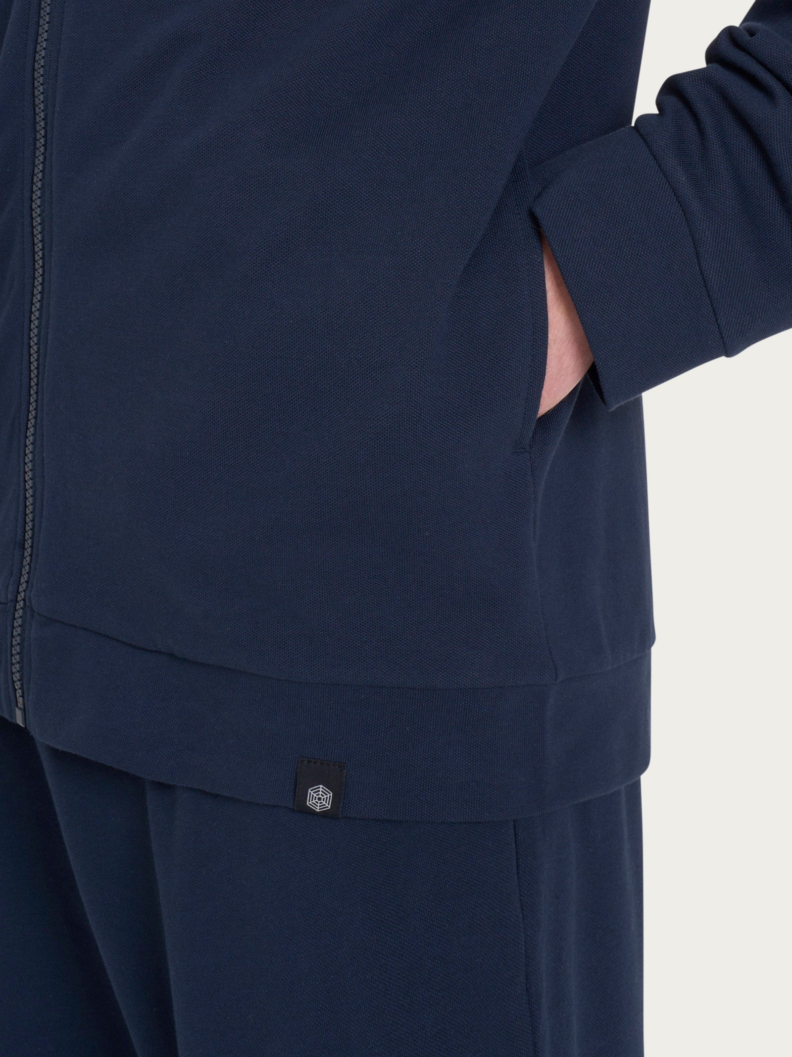 Ragno Eco Cotton Piquet tuta uomo Outer Space zip