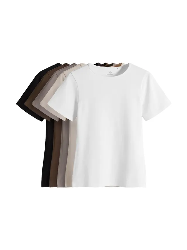 Next The Set 5 t-shirt donna aderenti girocollo