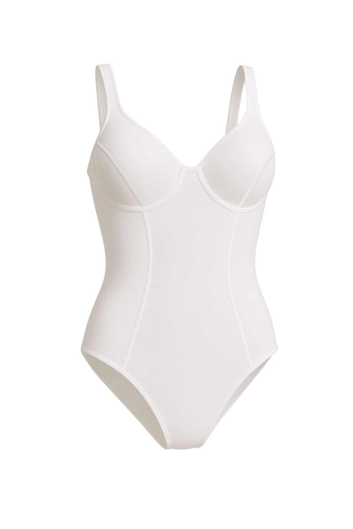 Lady C Body Cotone Senza Ferretto Bianco S morbido