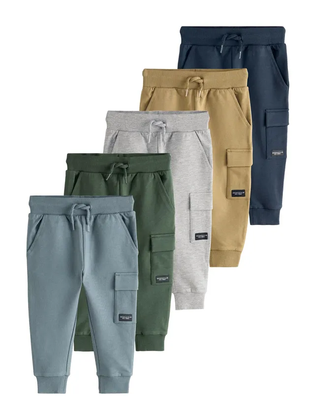 Geo Next Pantaloni Jogging Skinny Ragazzo Cotone Confezione da 5