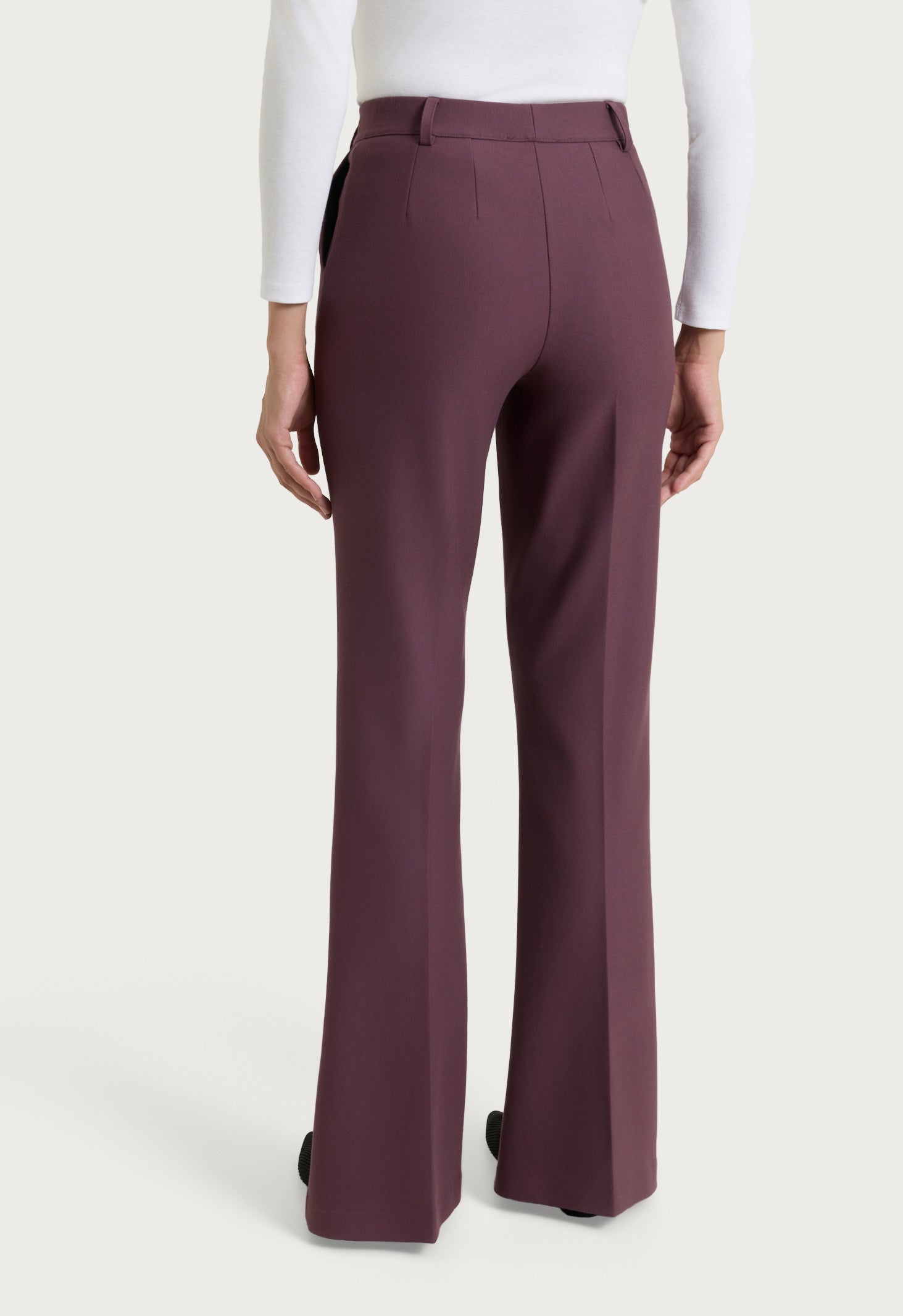 Ragno Compact pantalone flare lungo Huckleberry viola