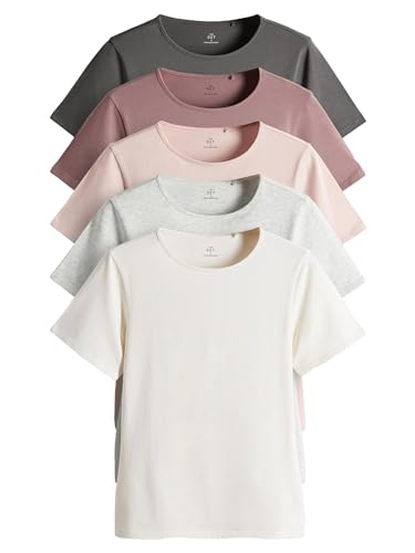 Geo Next The Set t-shirt aderenti donna girocollo 5 pezzi