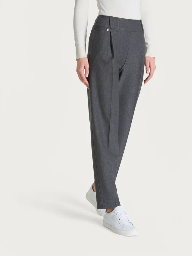 Ragno Compact Carrot pantaloni donna ardesia melange comodi