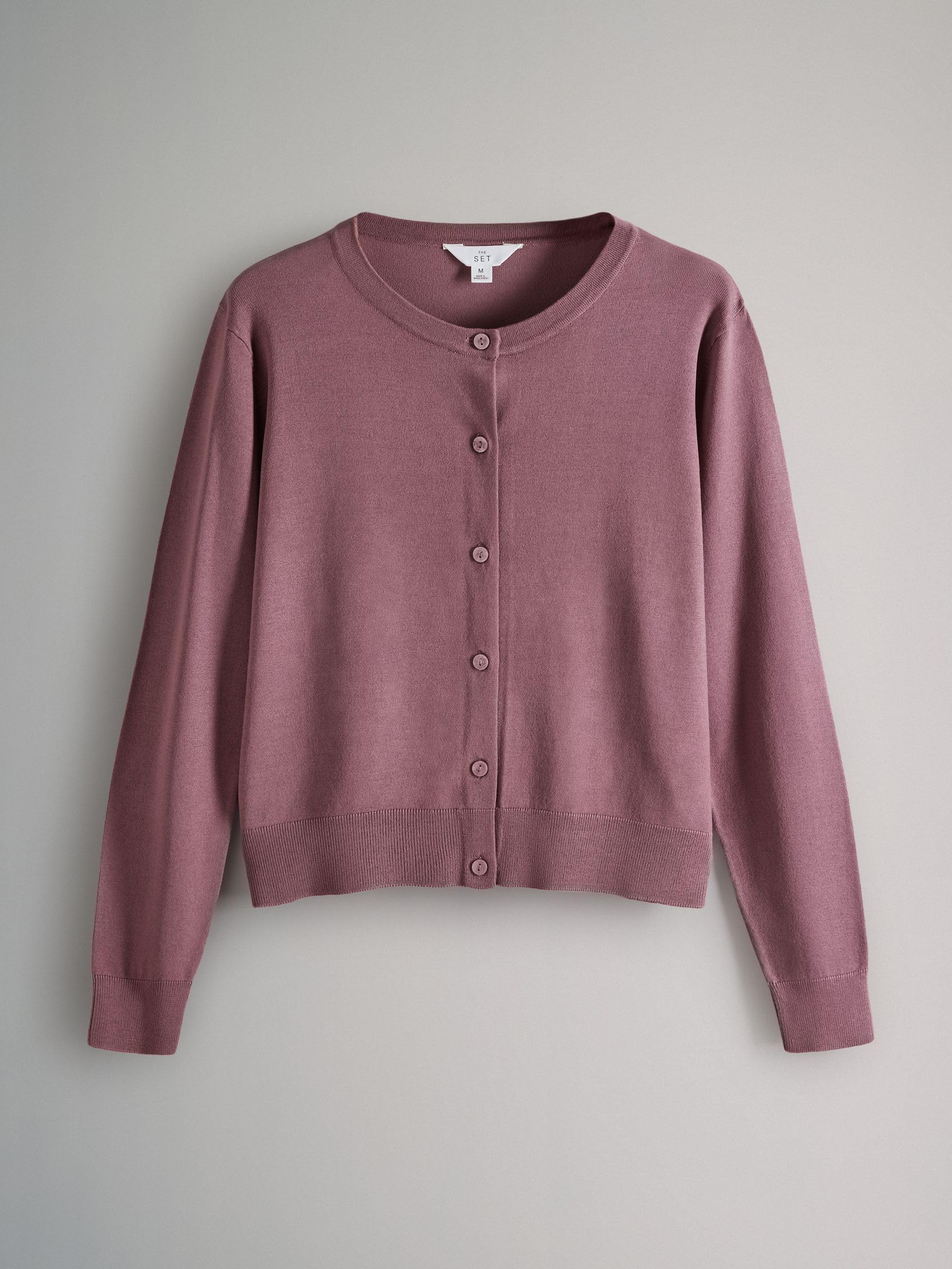 Geo Next The Set 3 cardigan sottili bottoni rosa celeste panna maglia