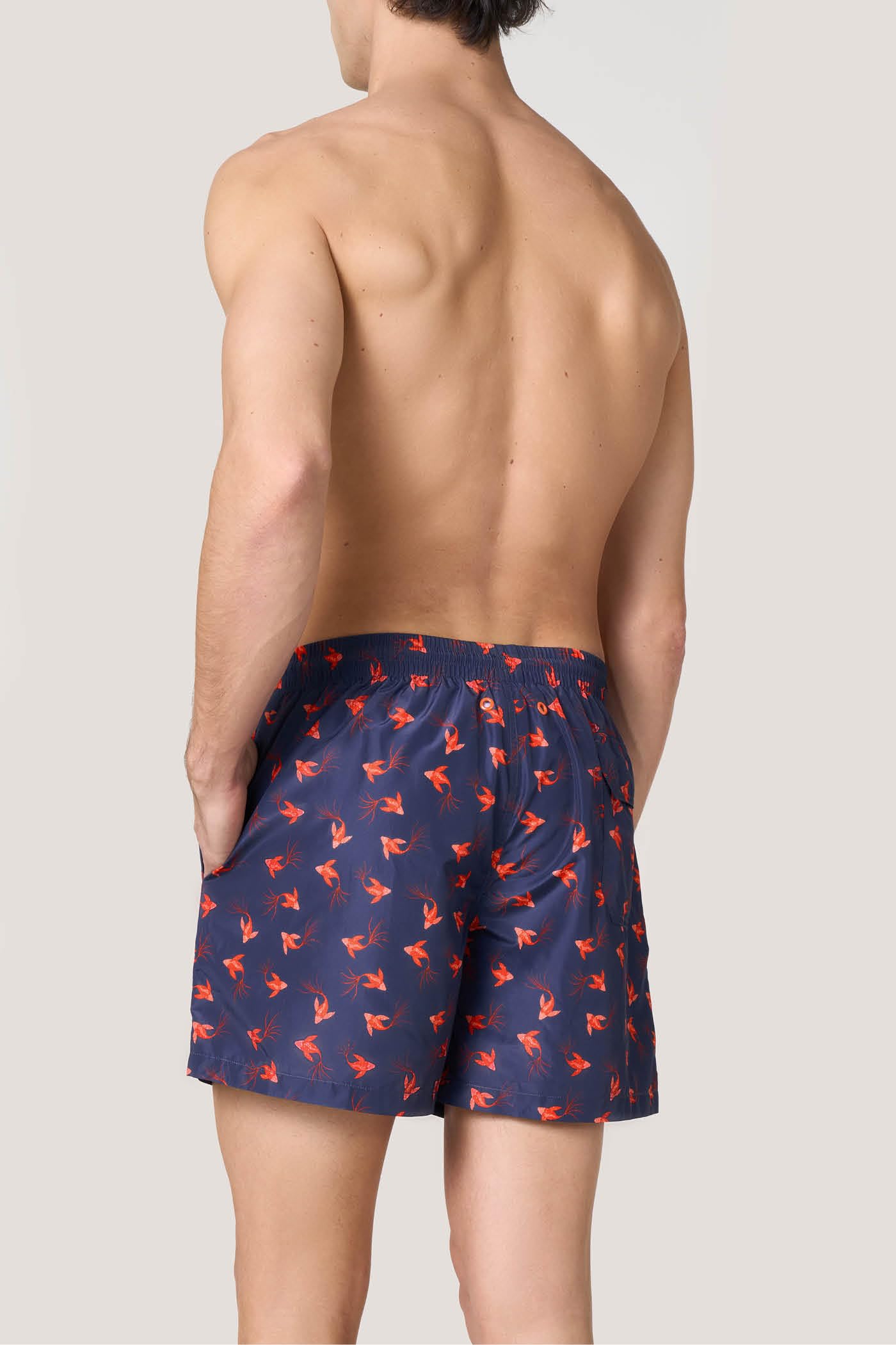 Goldenpoint Red Fish costume boxer uomo fantasia rossa