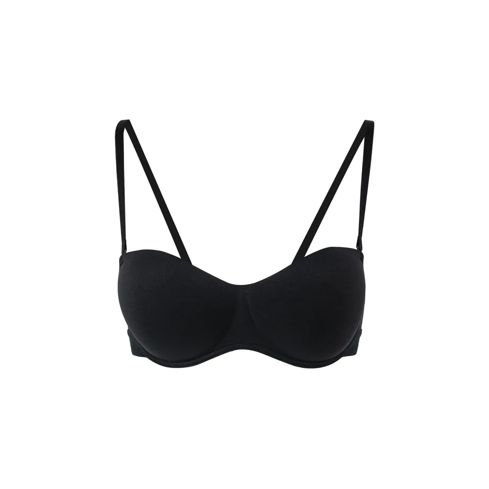Maria Grazia Severi Reggiseno senza Spalline Imbottito Nero