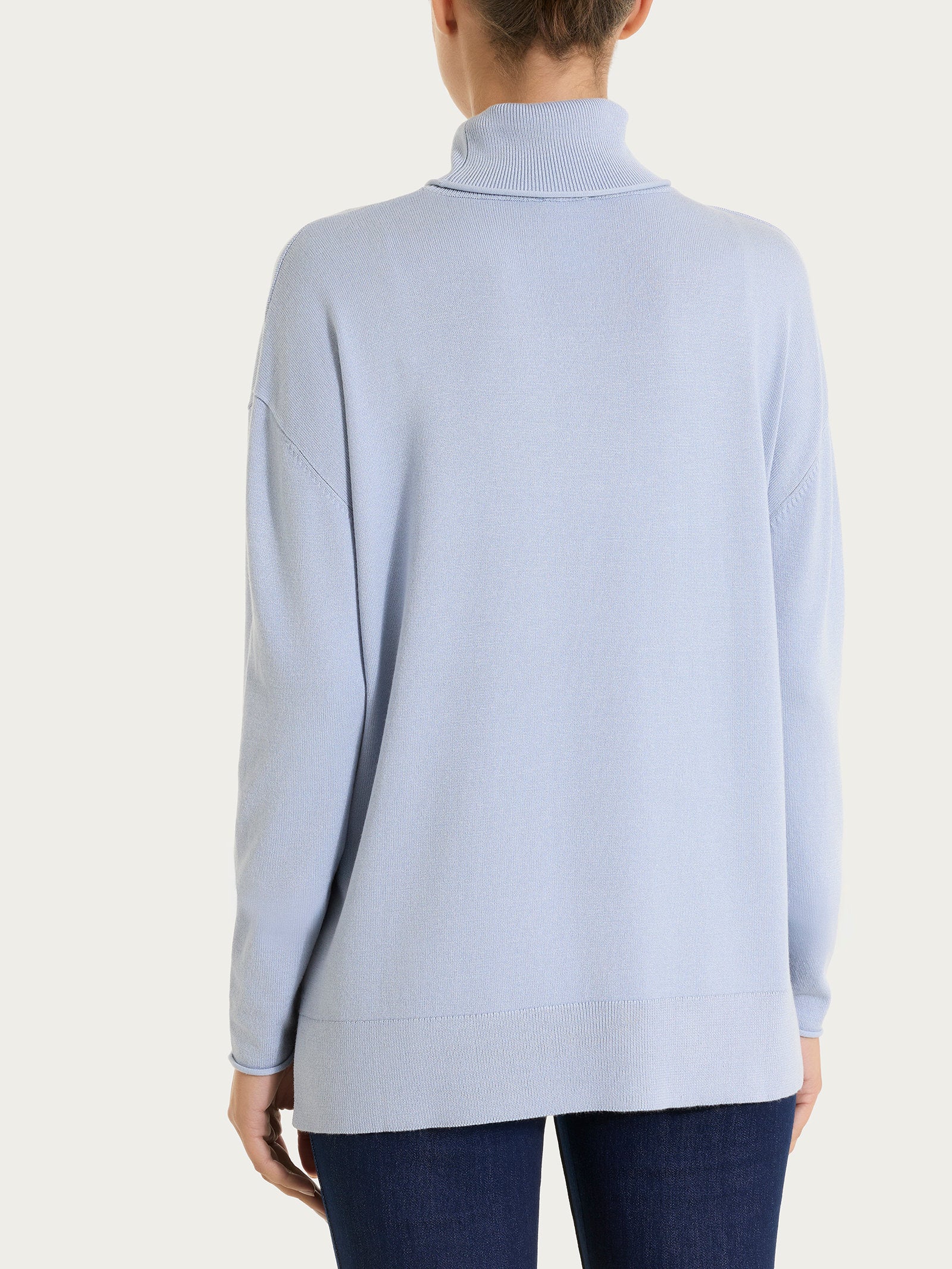 Ragno Four Seasons Dolcevita Asimmetrico Maglia Zen Blue