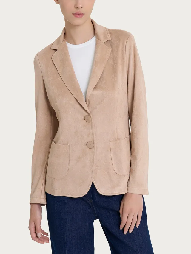 Ragno Compact blazer 2 bottoni camoscio taupe regular