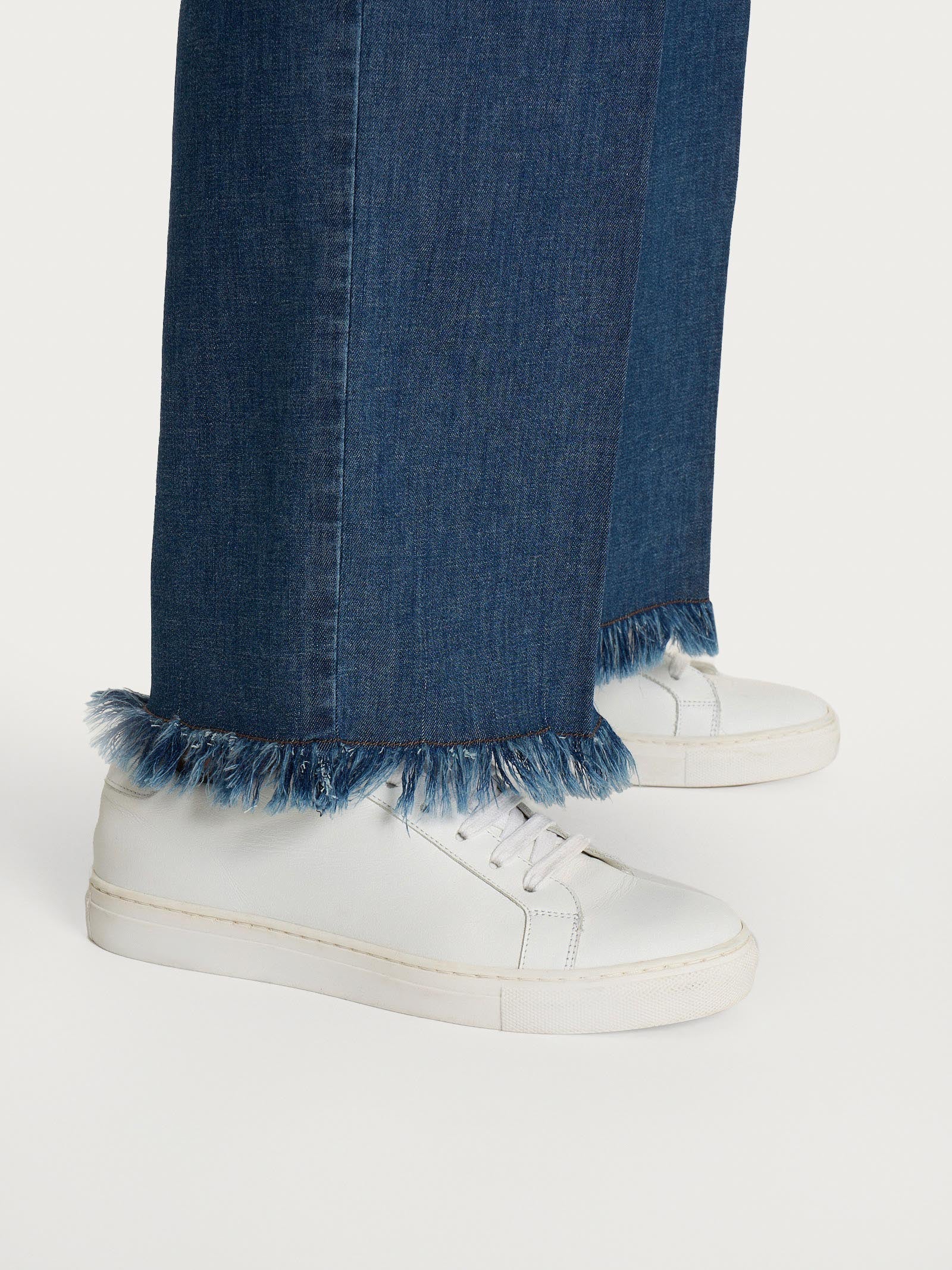 Ragno Super Denim Jeans Ampio Sfrangiato Blu