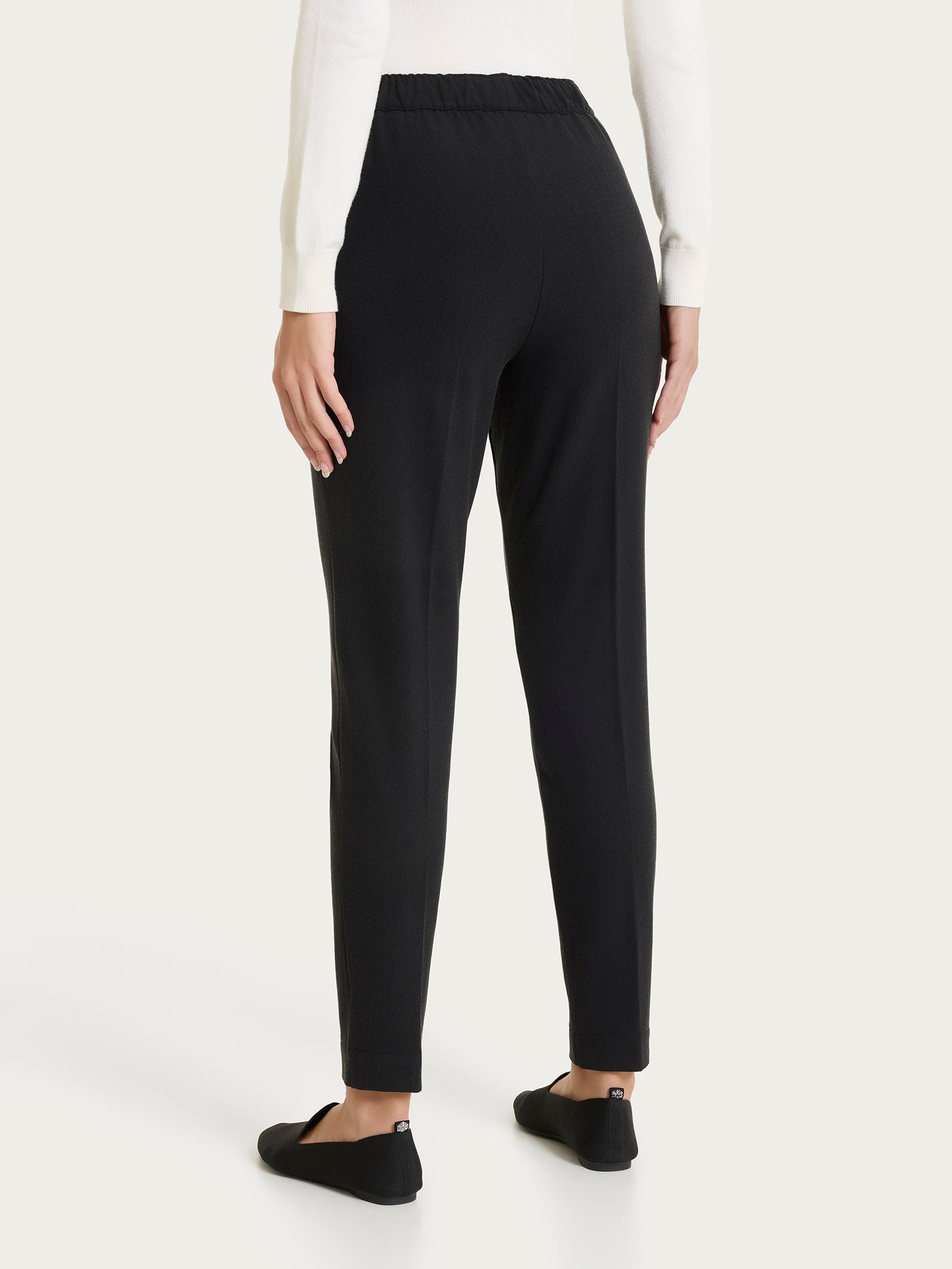 Ragno Compact Pantalone Chino Slim Nero Flannel Twill