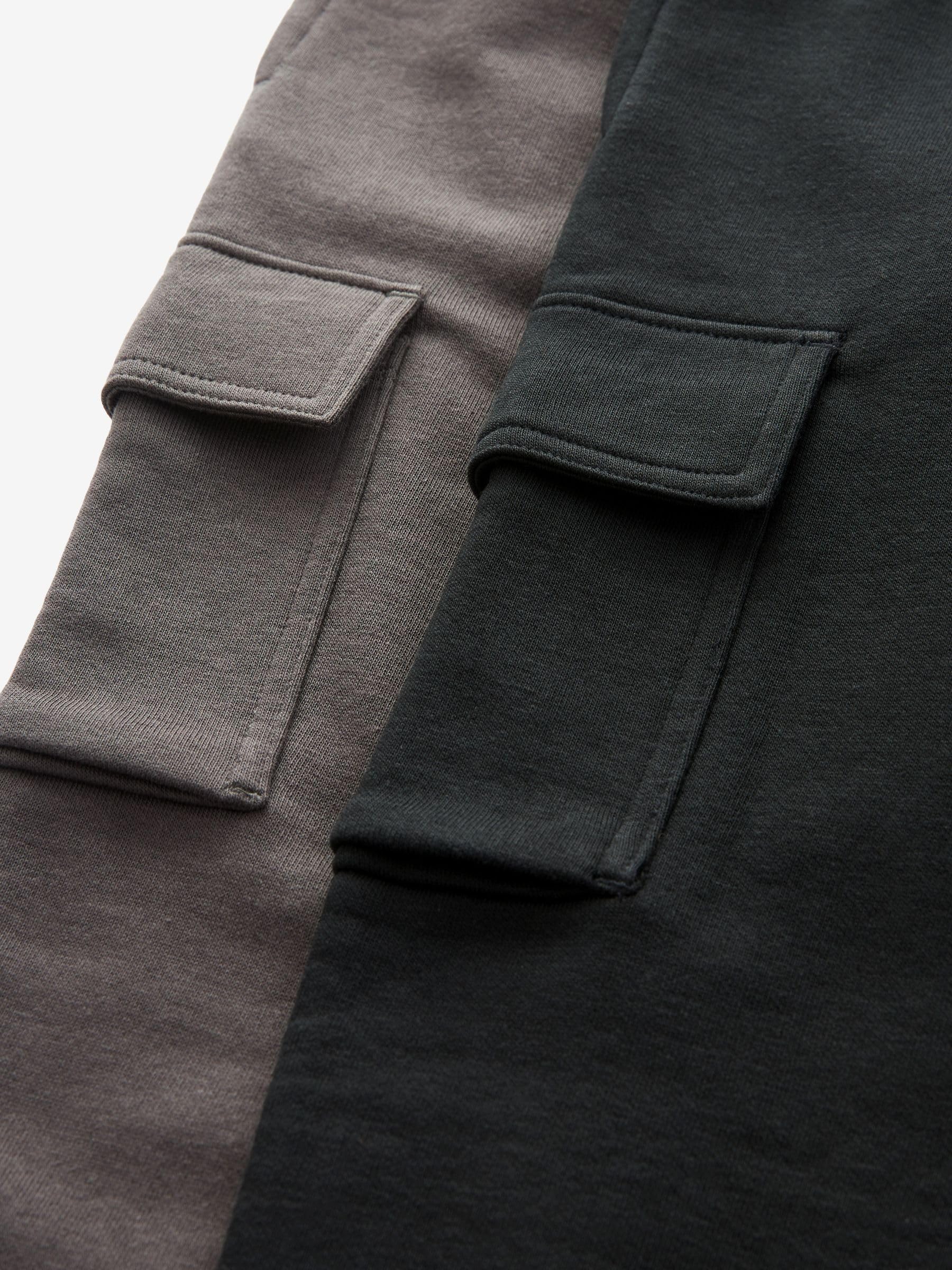Next Cargo Slim Pantaloni Jogging Ragazzo 146 Black Grey 2pz