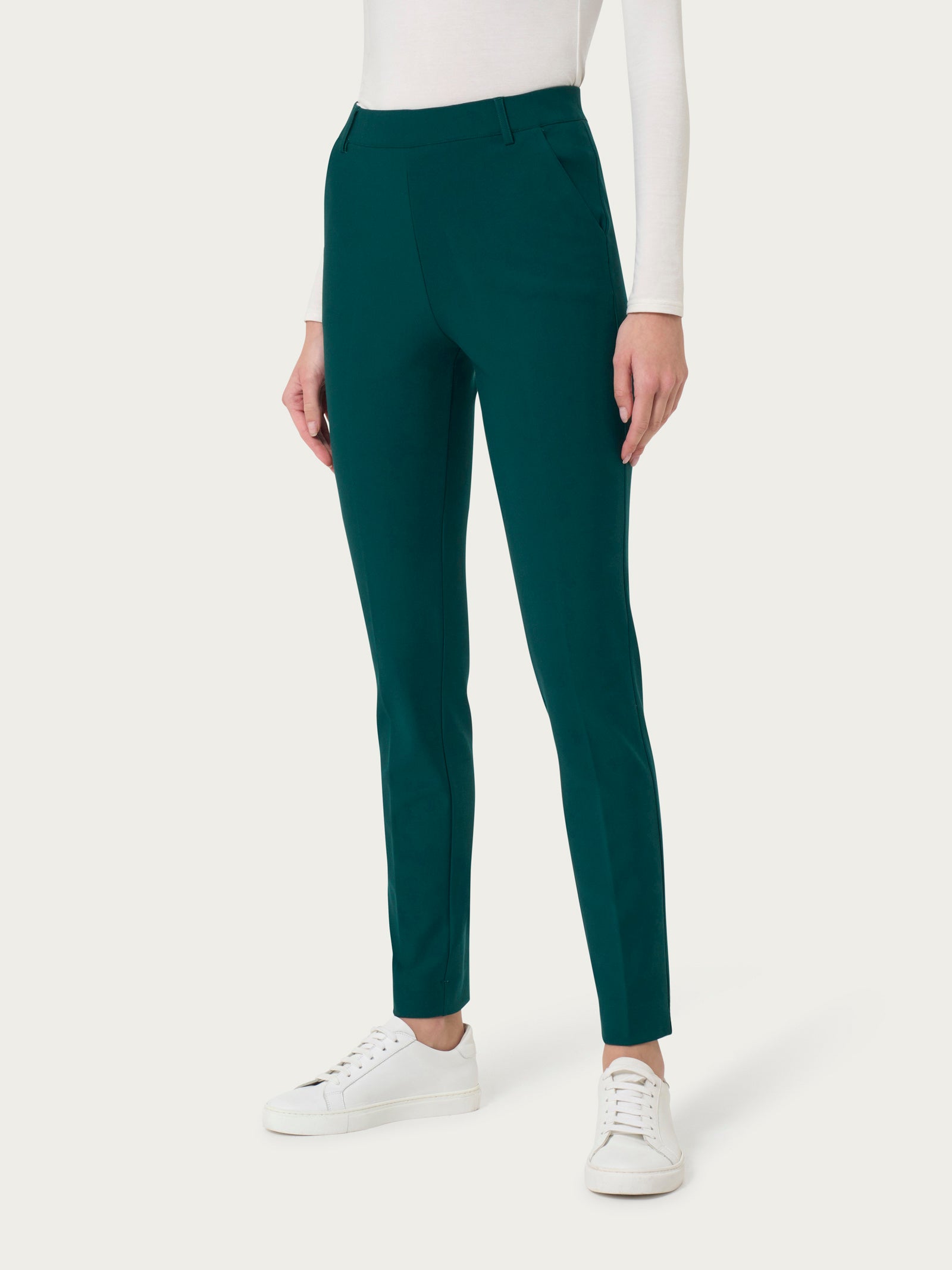 Ragno The Cigarette pantalone chino slim verde compact