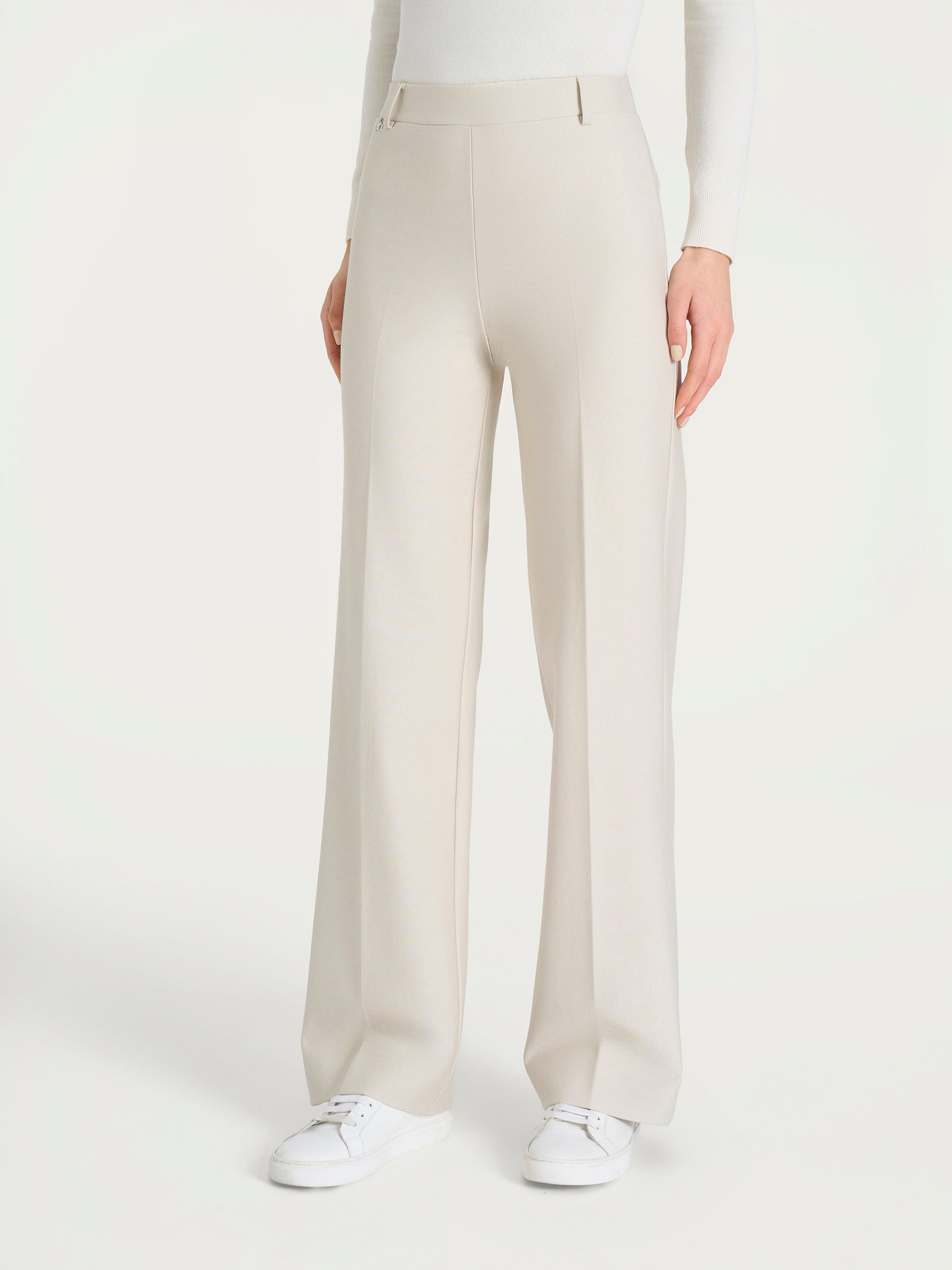 Ragno Compact Pantalone Ampio Wide Leg Champignon