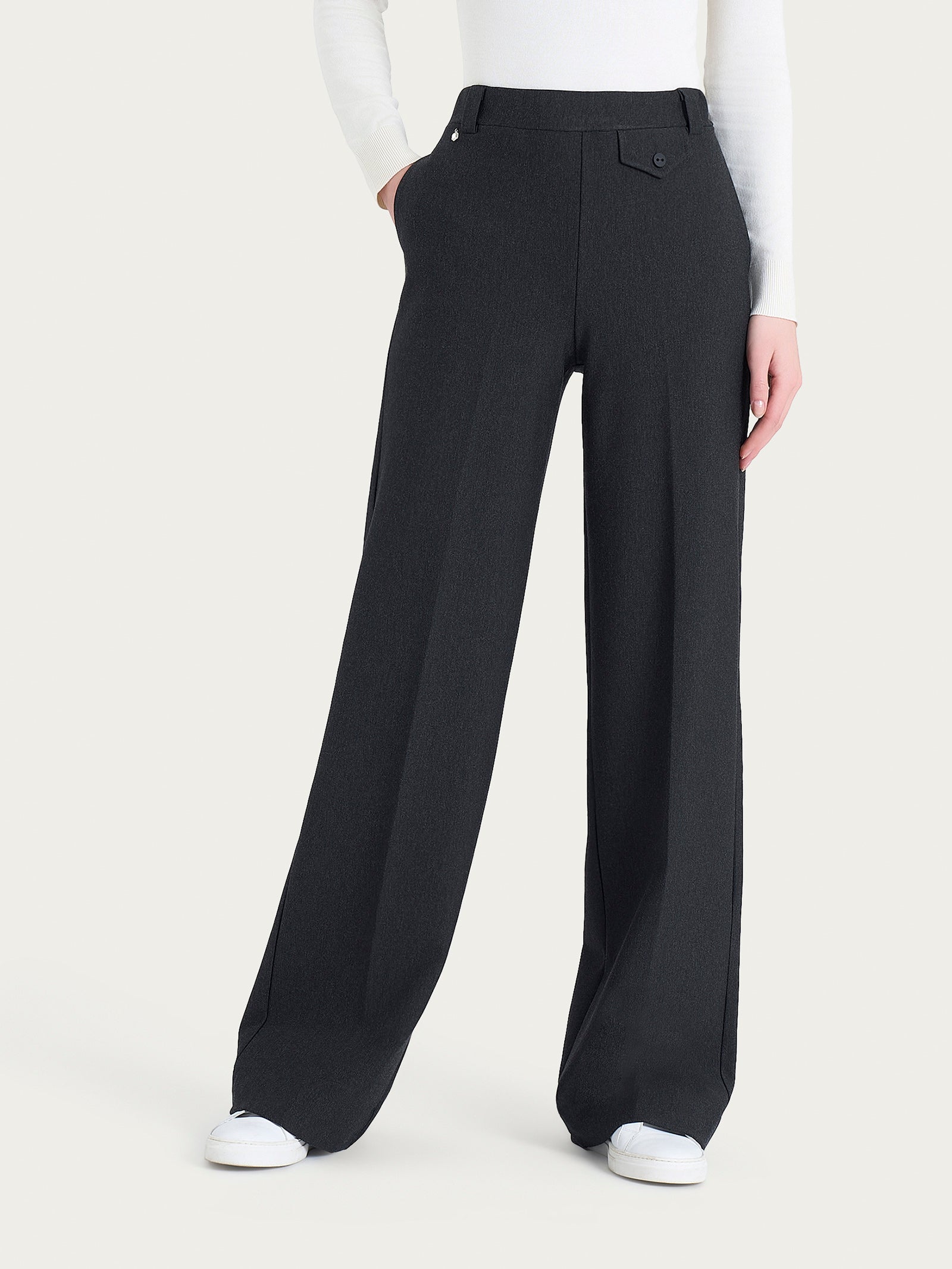 Ragno Compact Pantalone Palazzo Donna Oscuro Mel