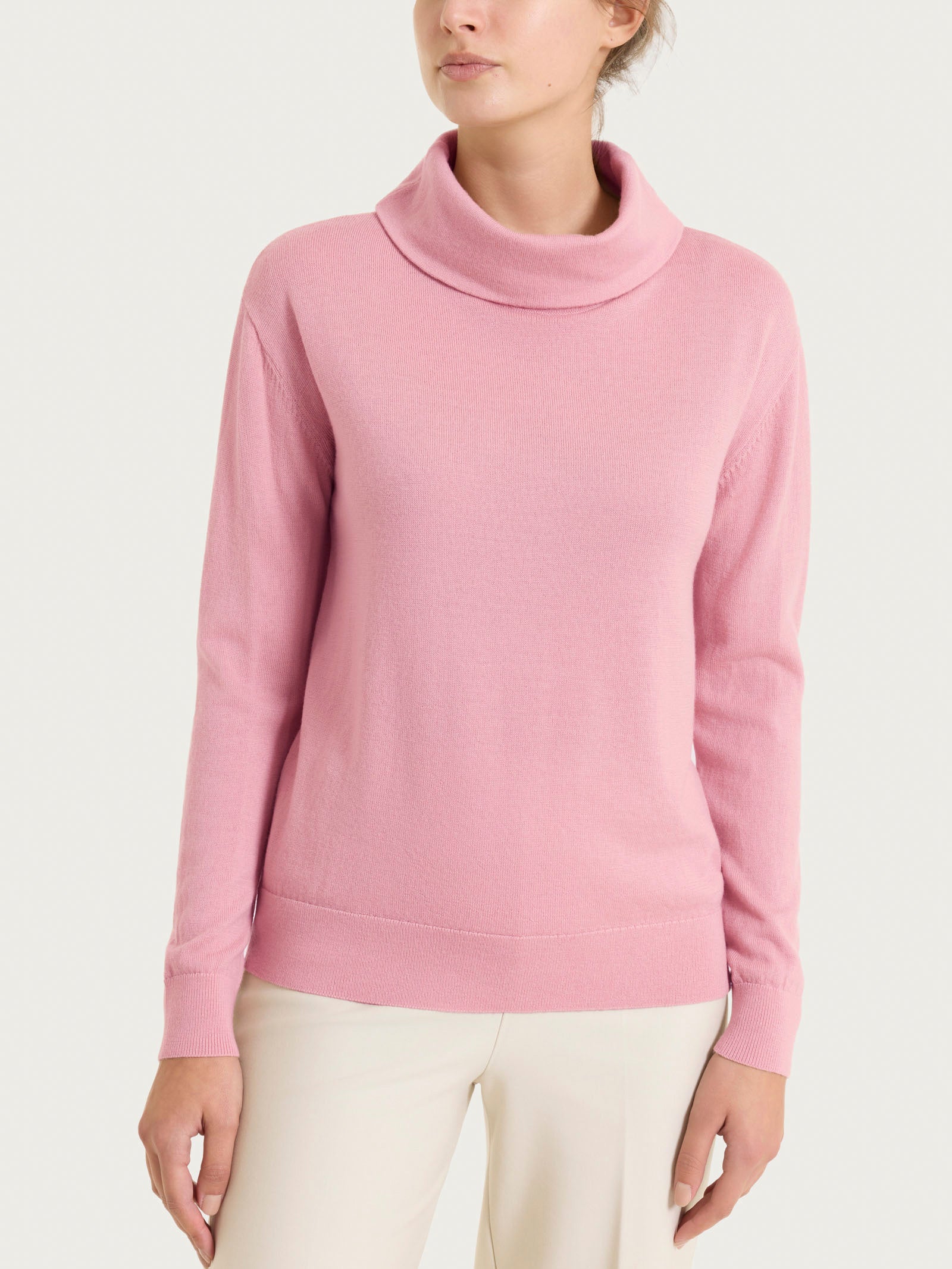 Ragno Merino Soft Maglia collo ciambella Lilas pura lana