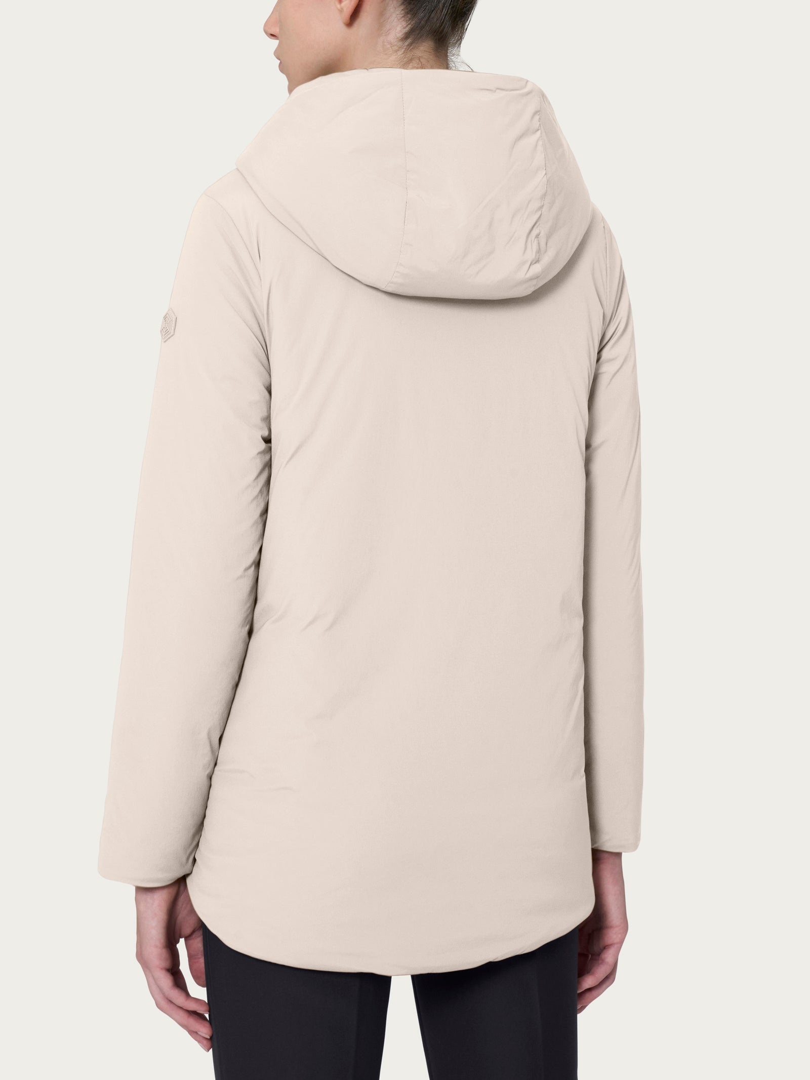 Ragno Cappotto Piumino 150g in Lana con Cappuccio Champignon