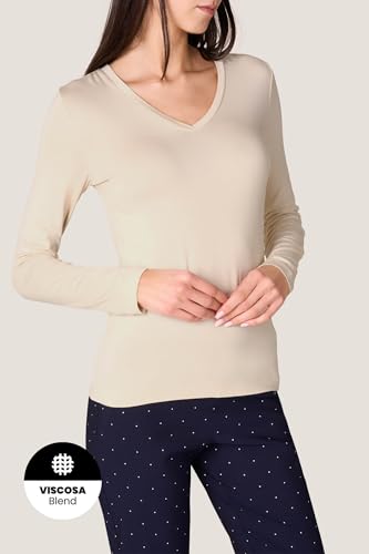 Goldenpoint maglia scollo a V manica lunga aderente