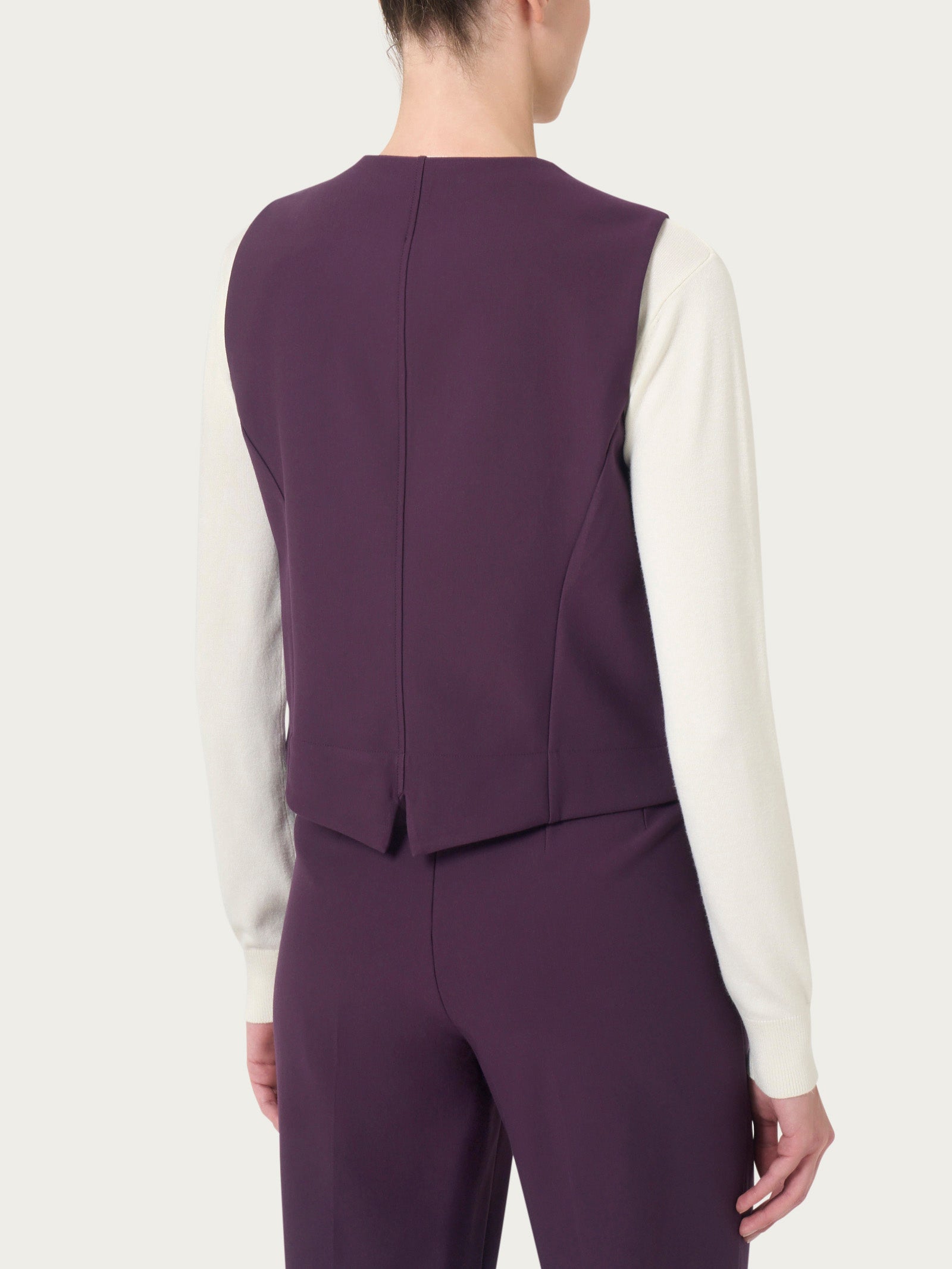 Ragno SL Gilet 4 Bottoni Compact Plum Perfect elegante