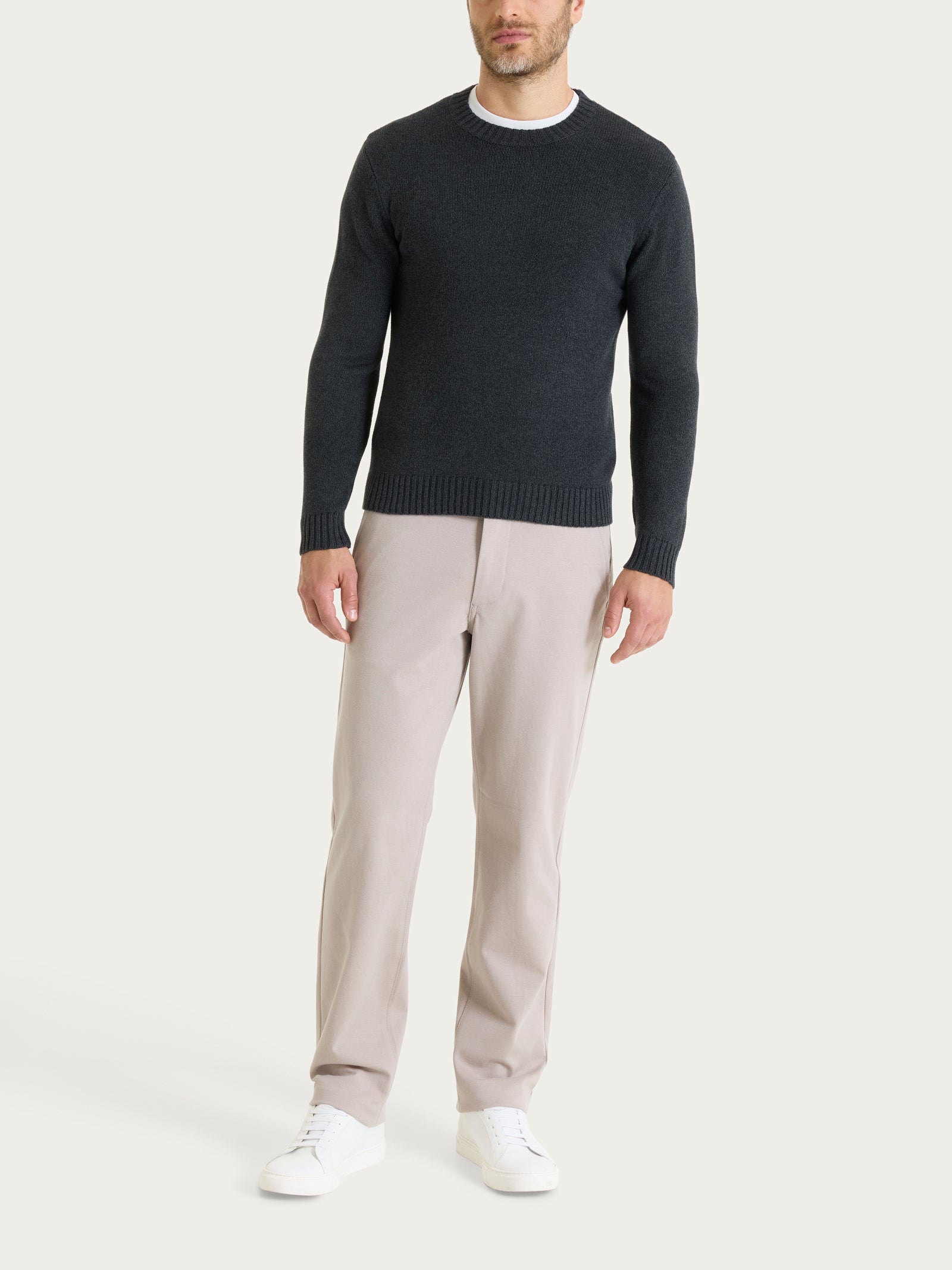 Ragno Winter Cotton Girocollo Pull Nero Cotone Uomo